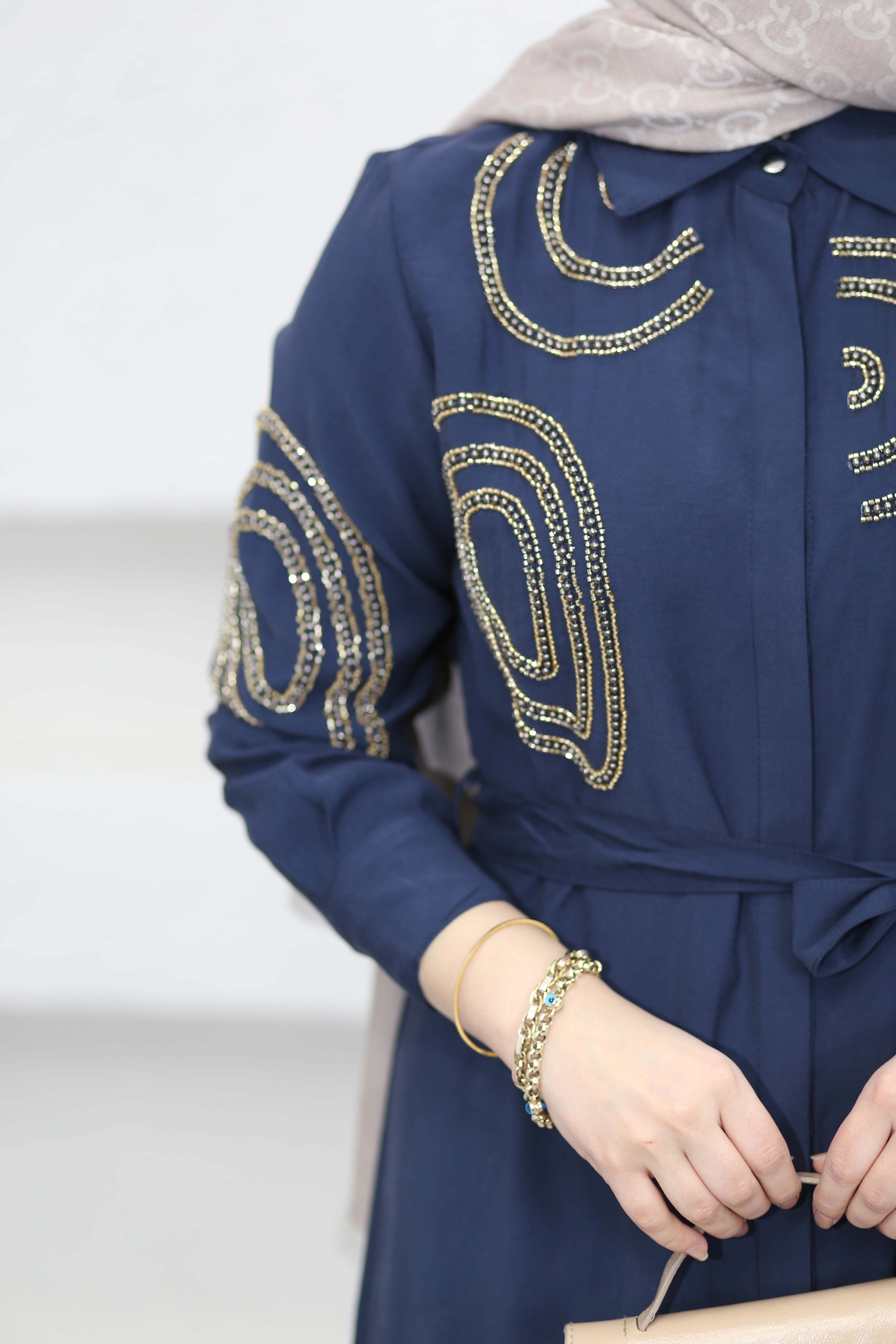 Asya Elbise Lacivert 1502