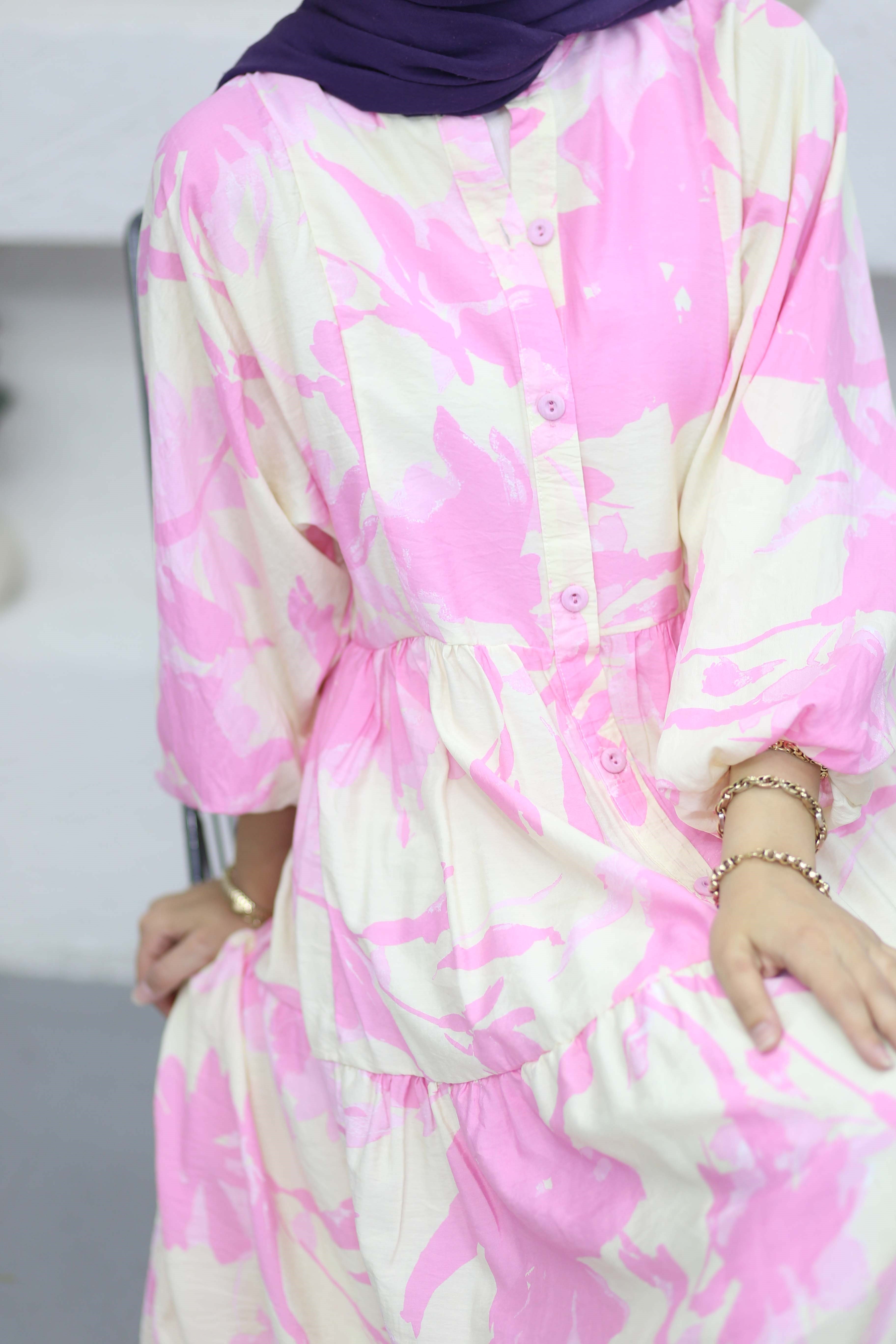 Damla Elbise Pembe 9241