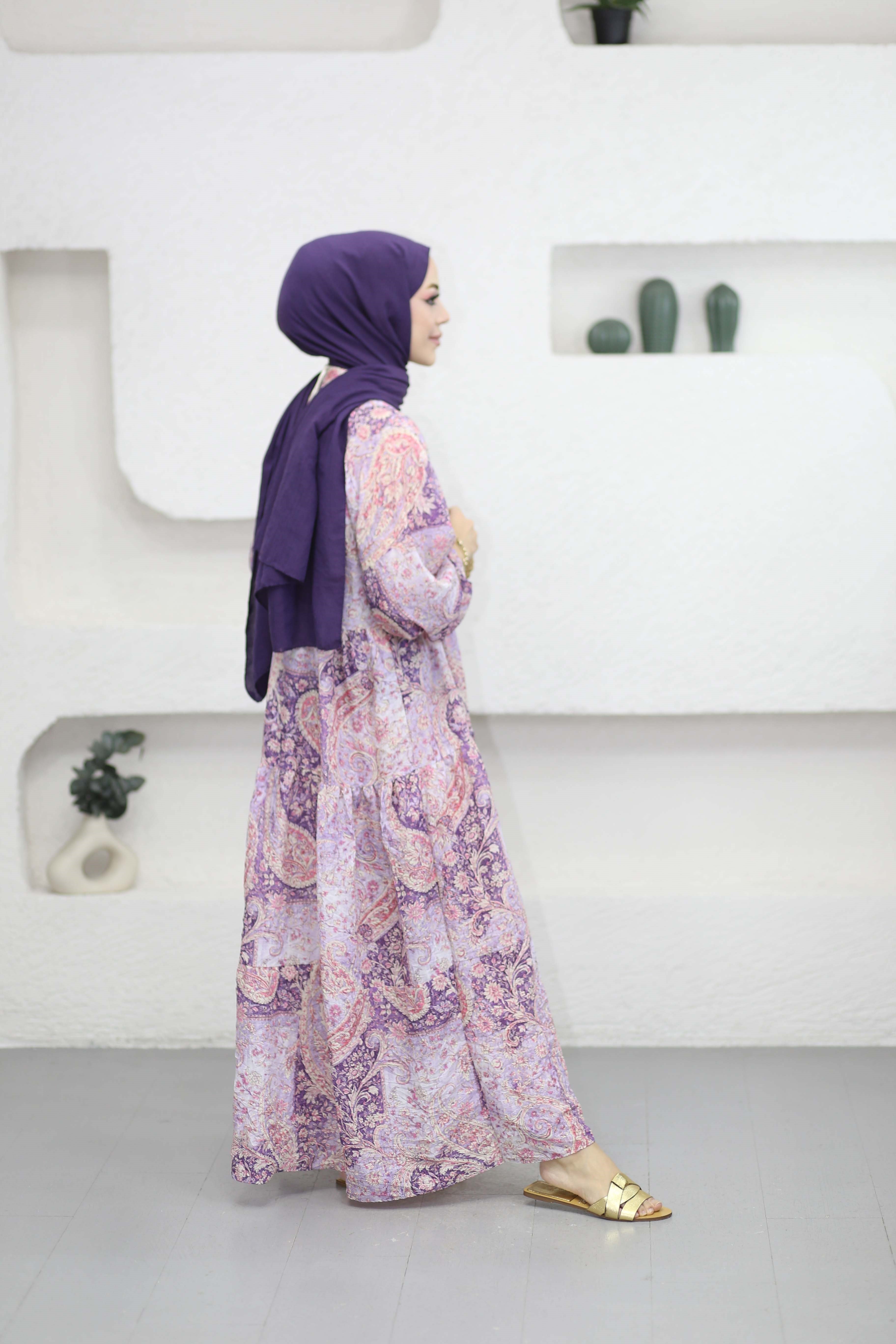 Babil Elbise Lila 5014