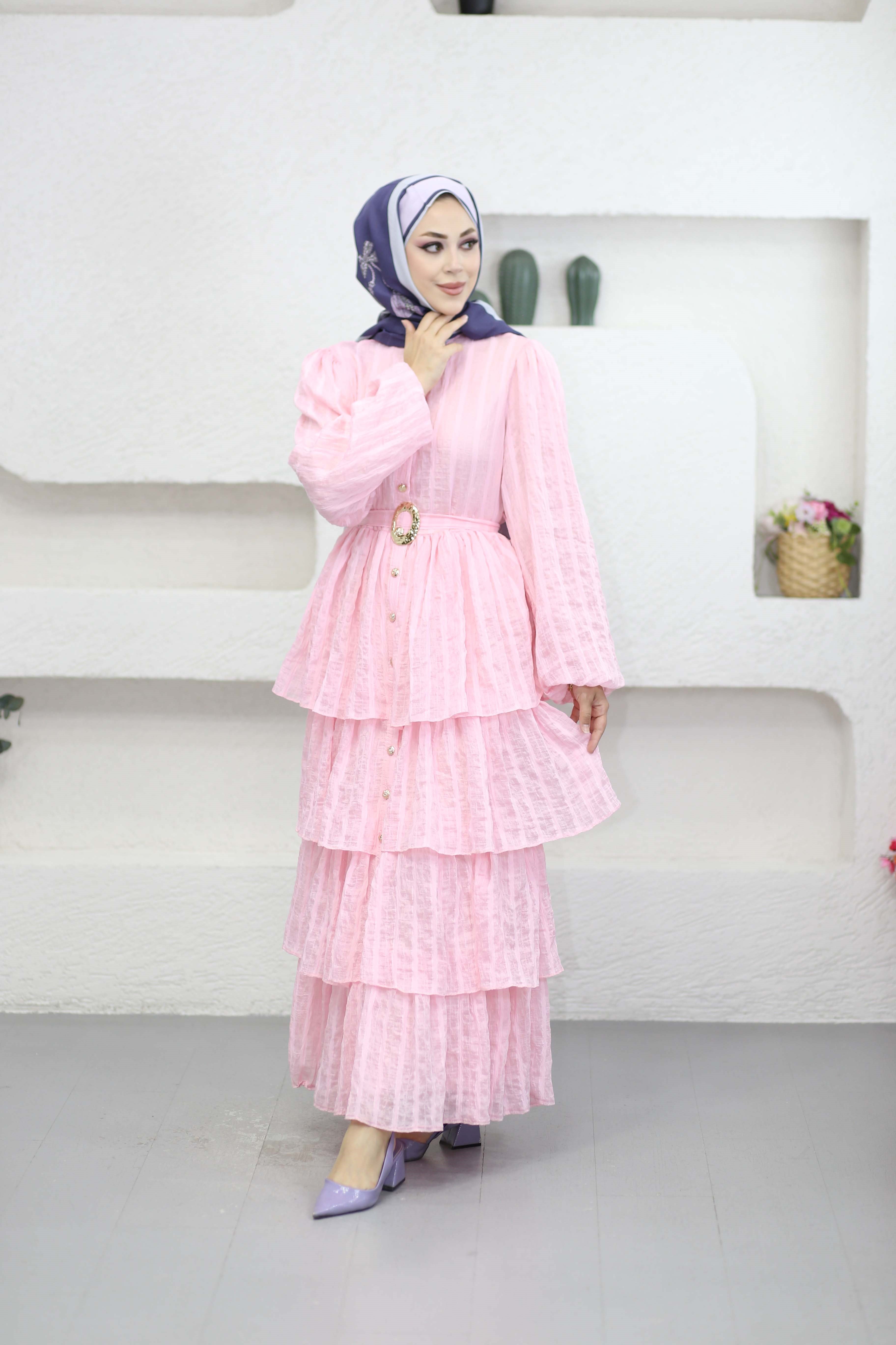Lisa Elbise Pembe 264970