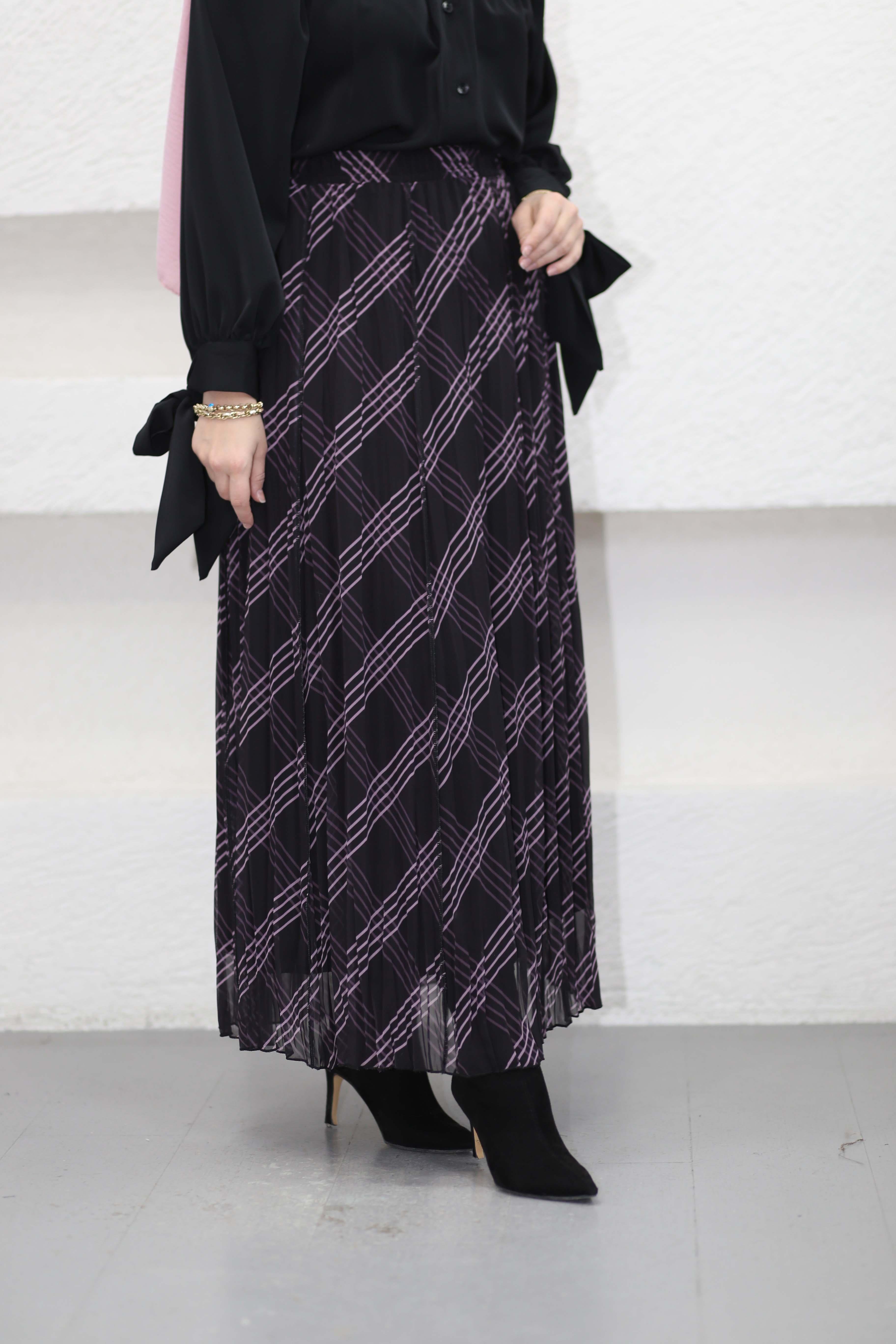 Pilise Ekose Etek Mor 2293