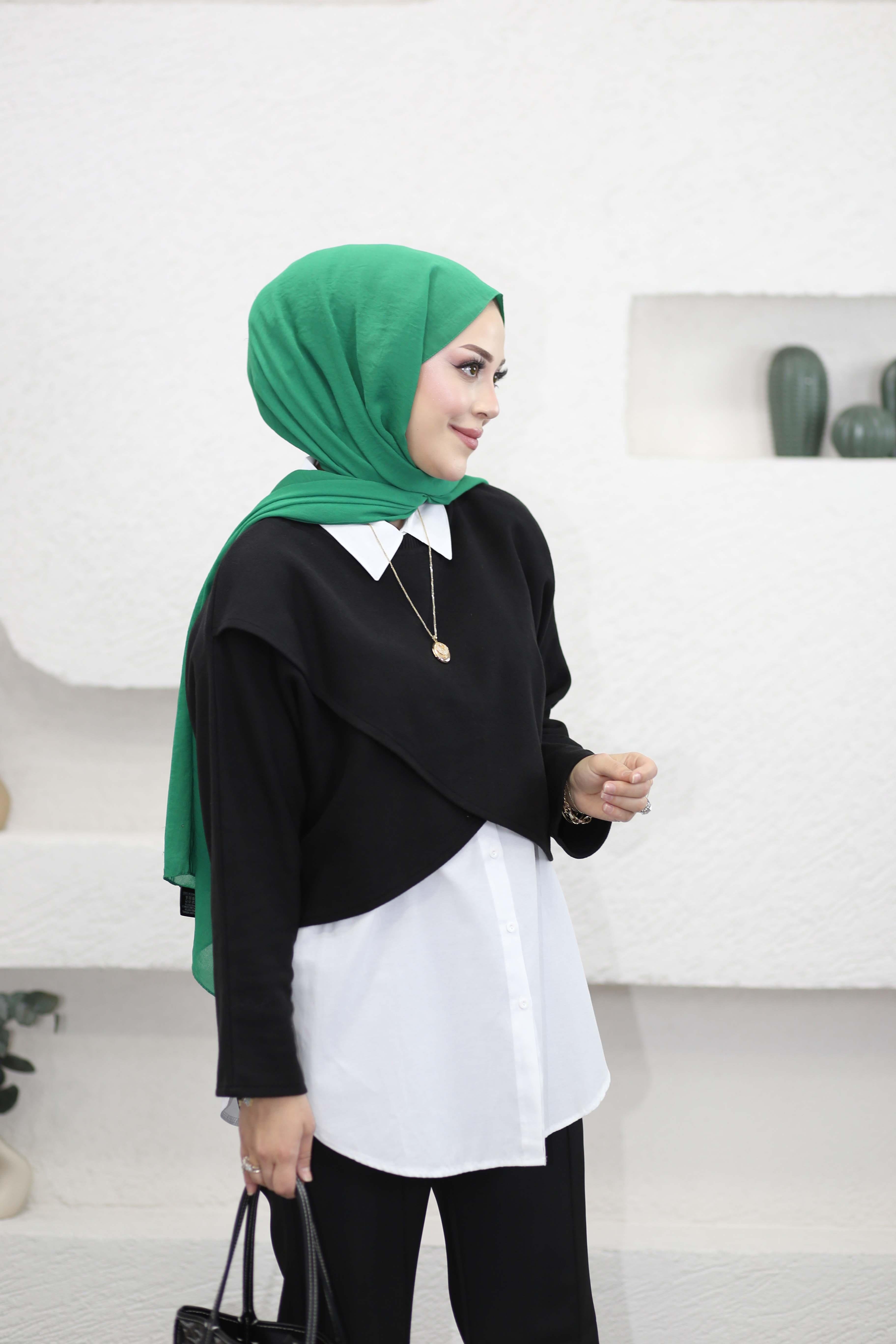 Gömlekli Tunik Siyah 3193