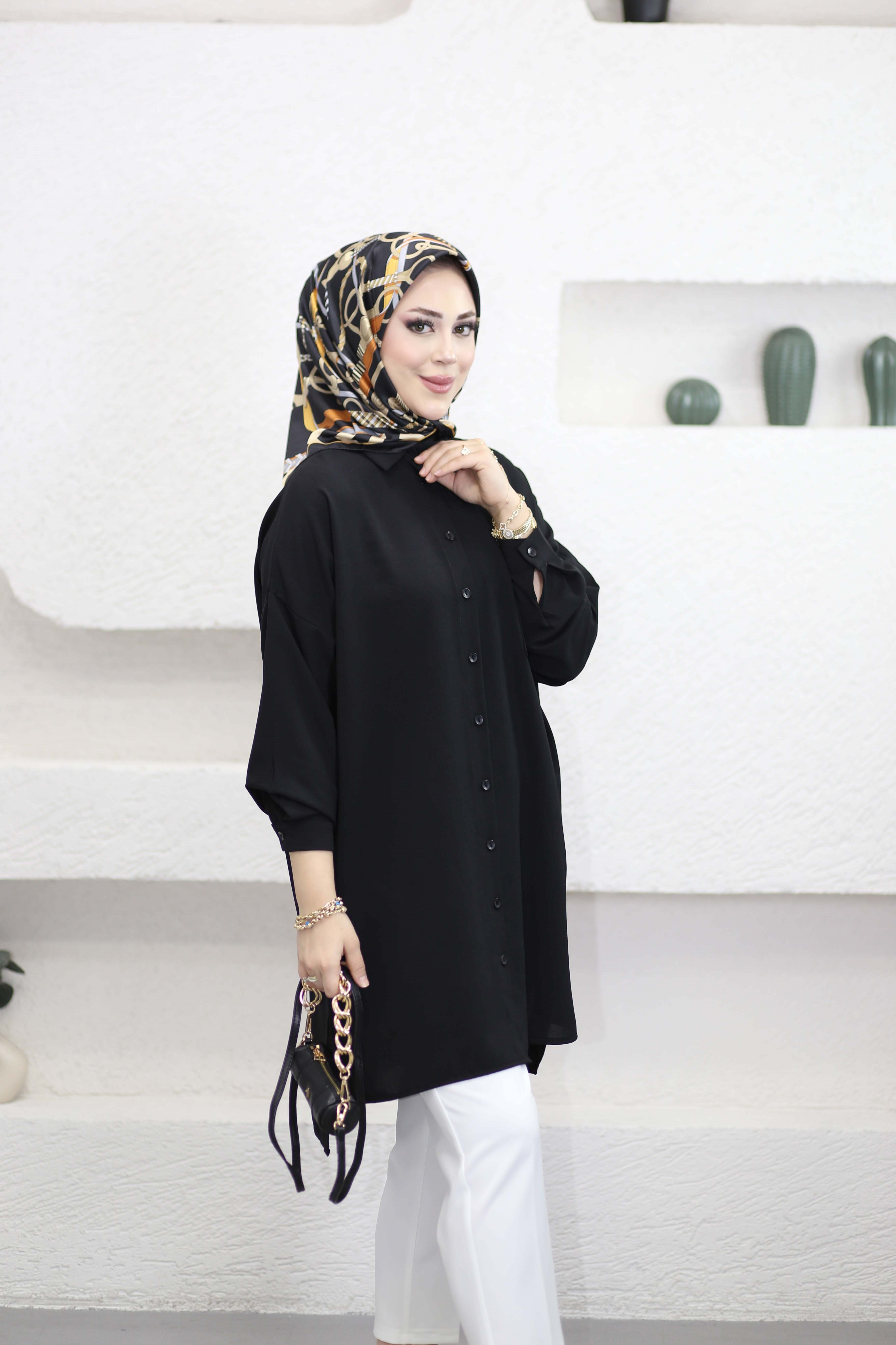 Tek Cepli Linda Tunik Siyah 1590