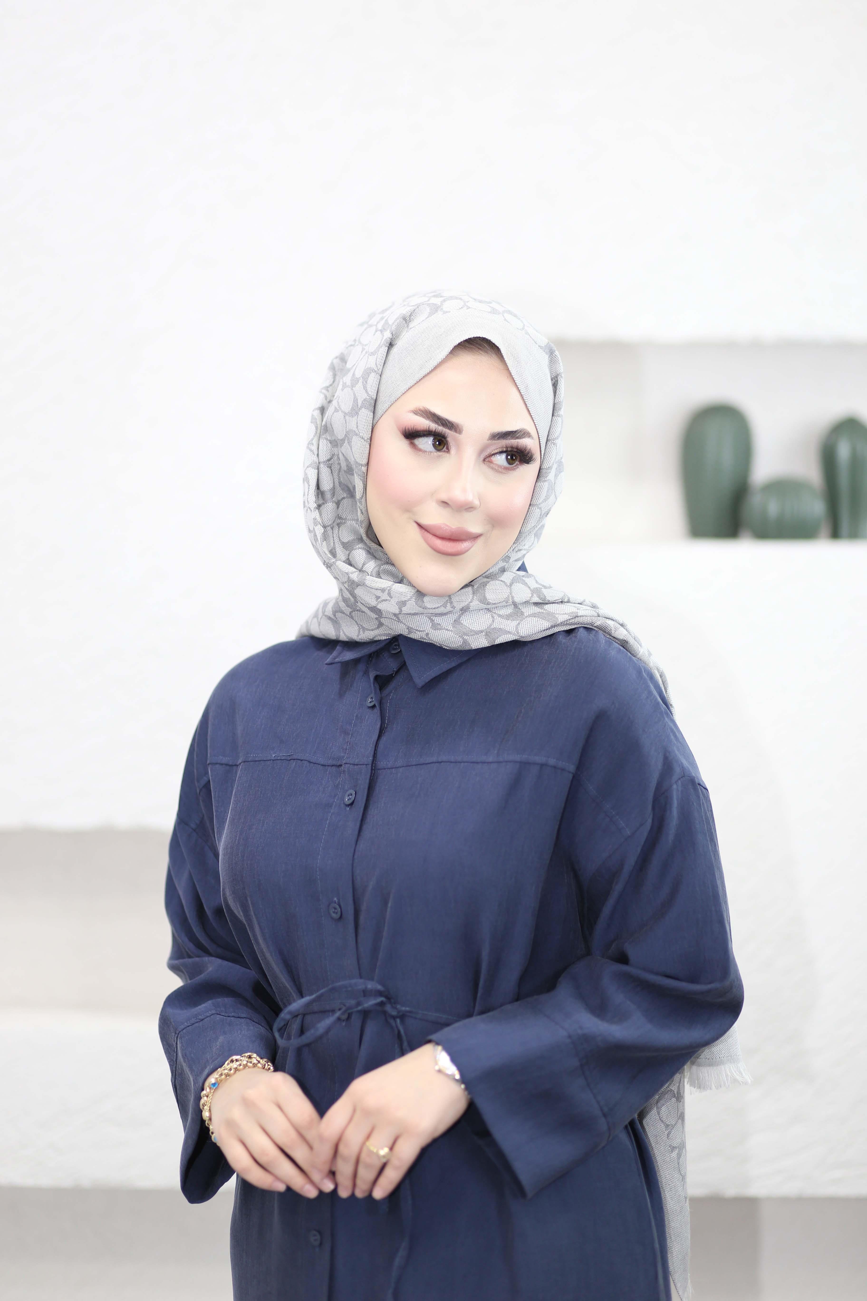 Oversize Tesla Tunik Lacivert 2073