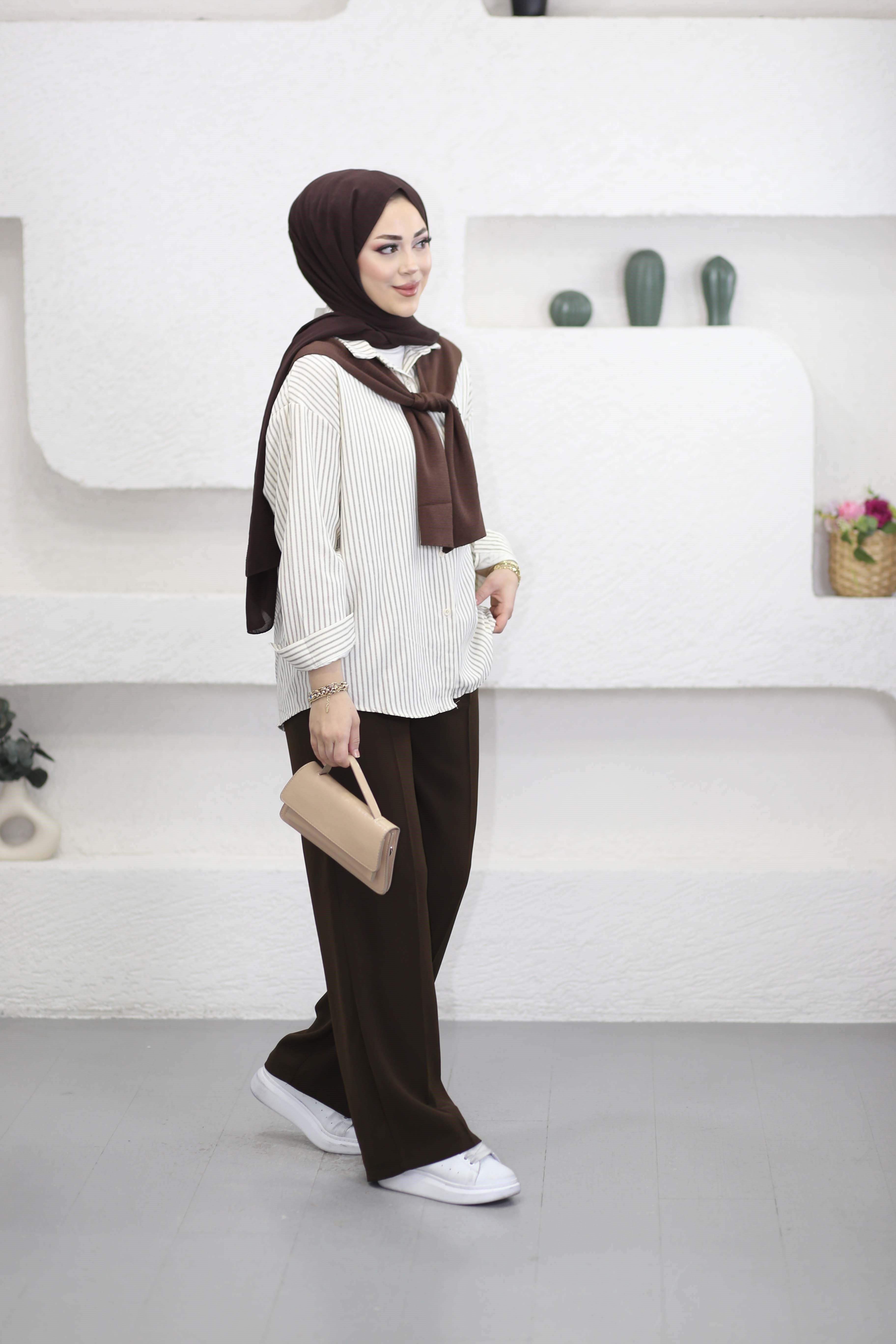 Yml Basıc Gömlek Bej 1806