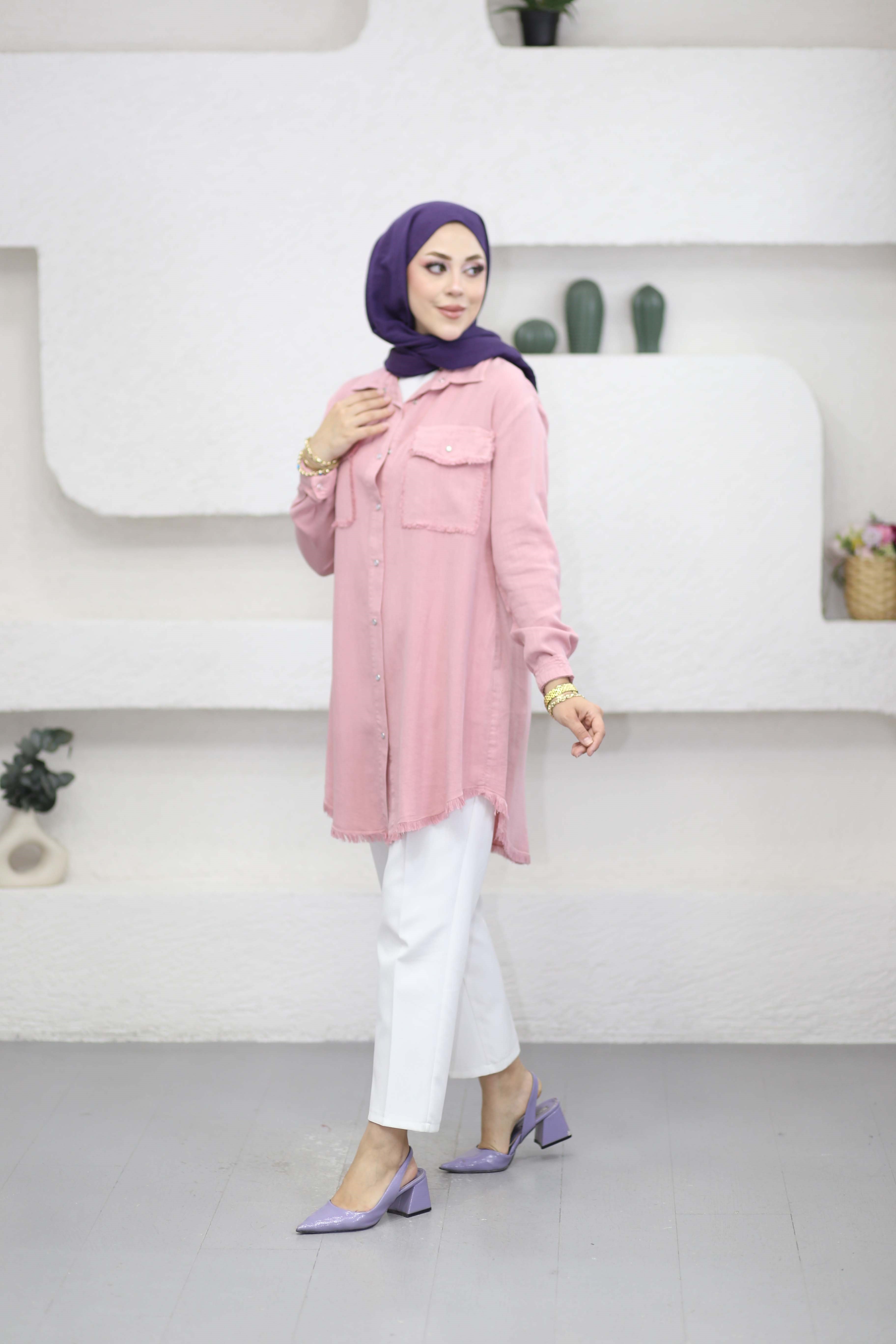 Arvis Gömlek Pembe 7508