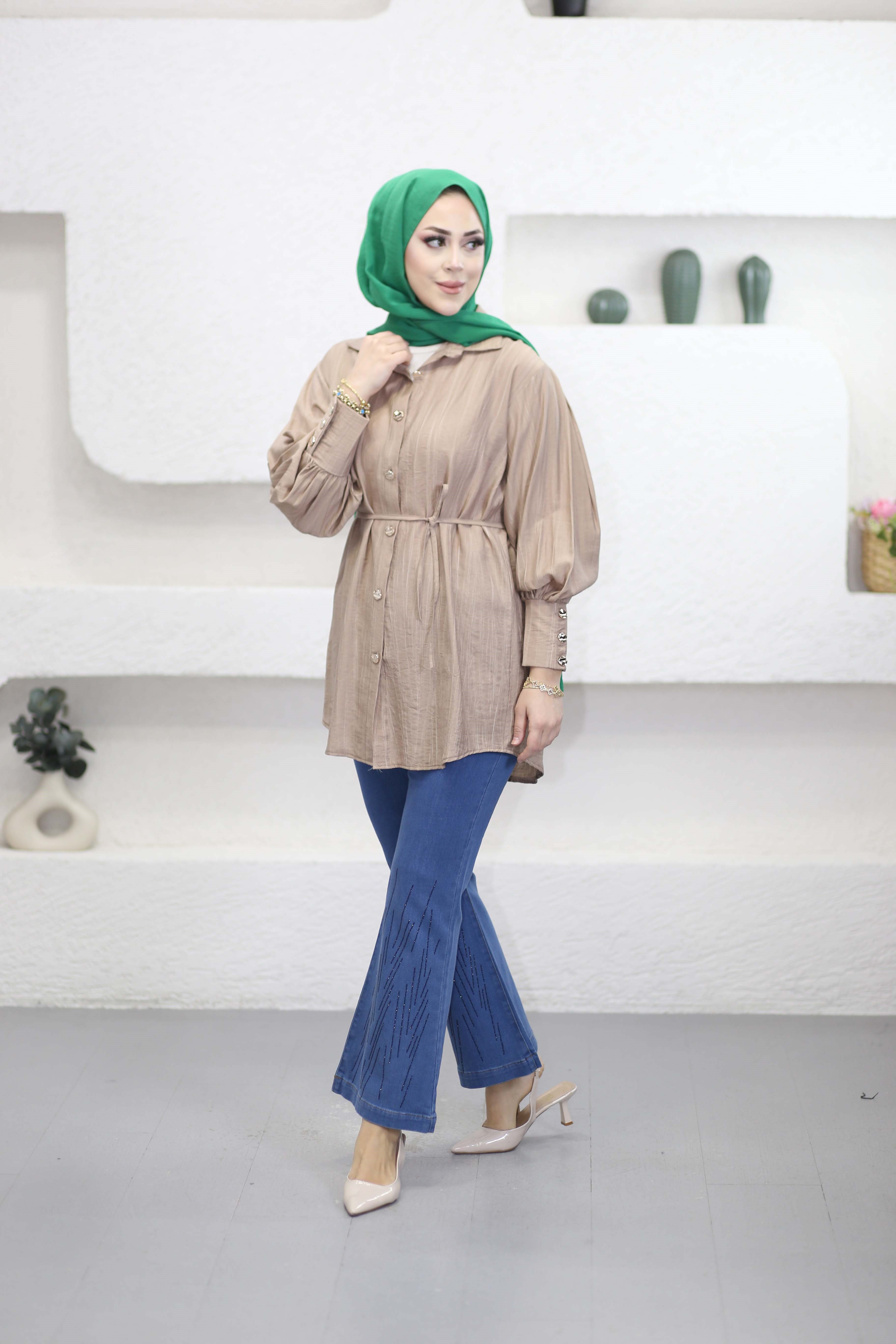 Yıldız Gömlek Camel 1012