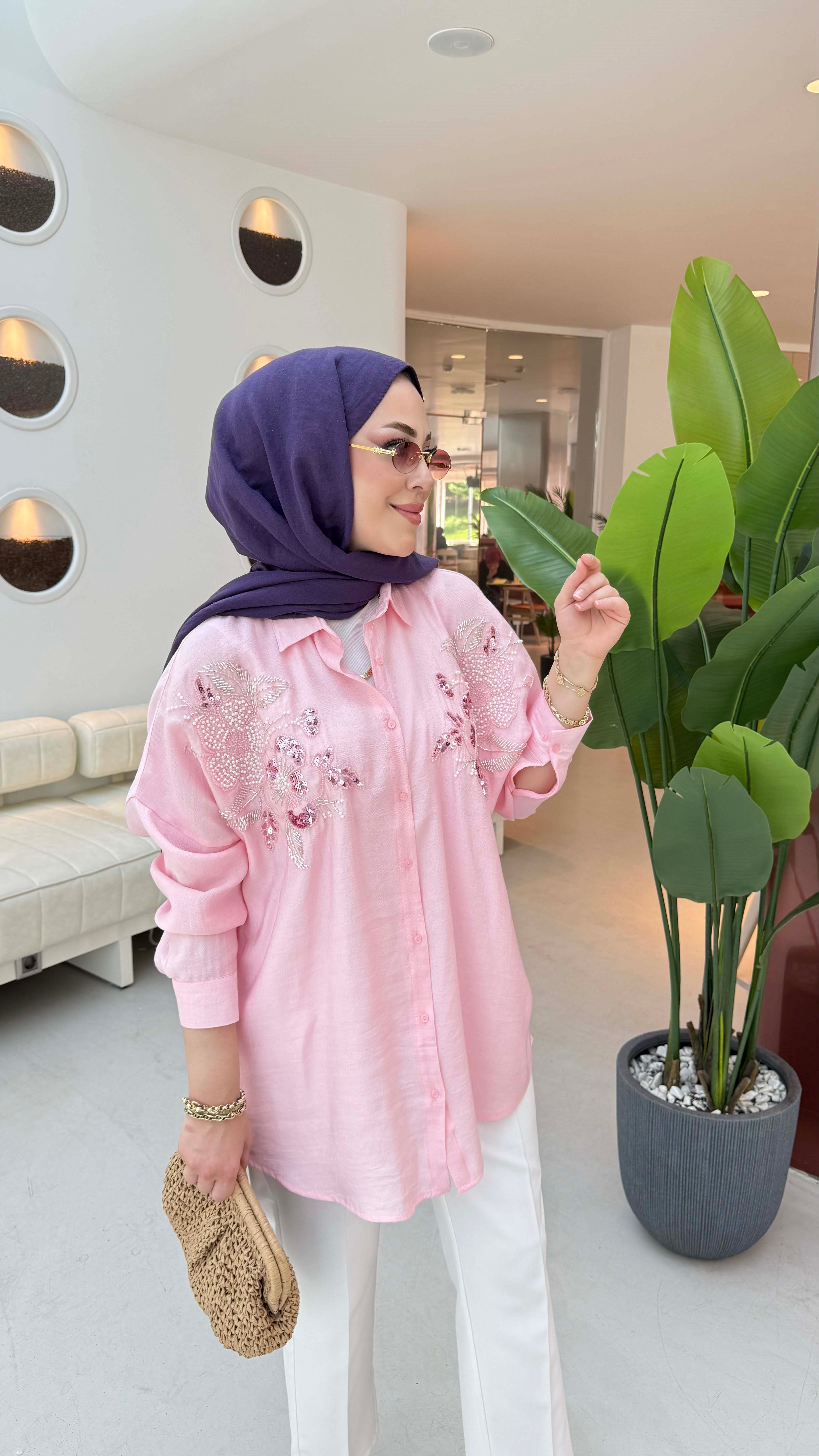 Selin Gömlek Pembe 5470