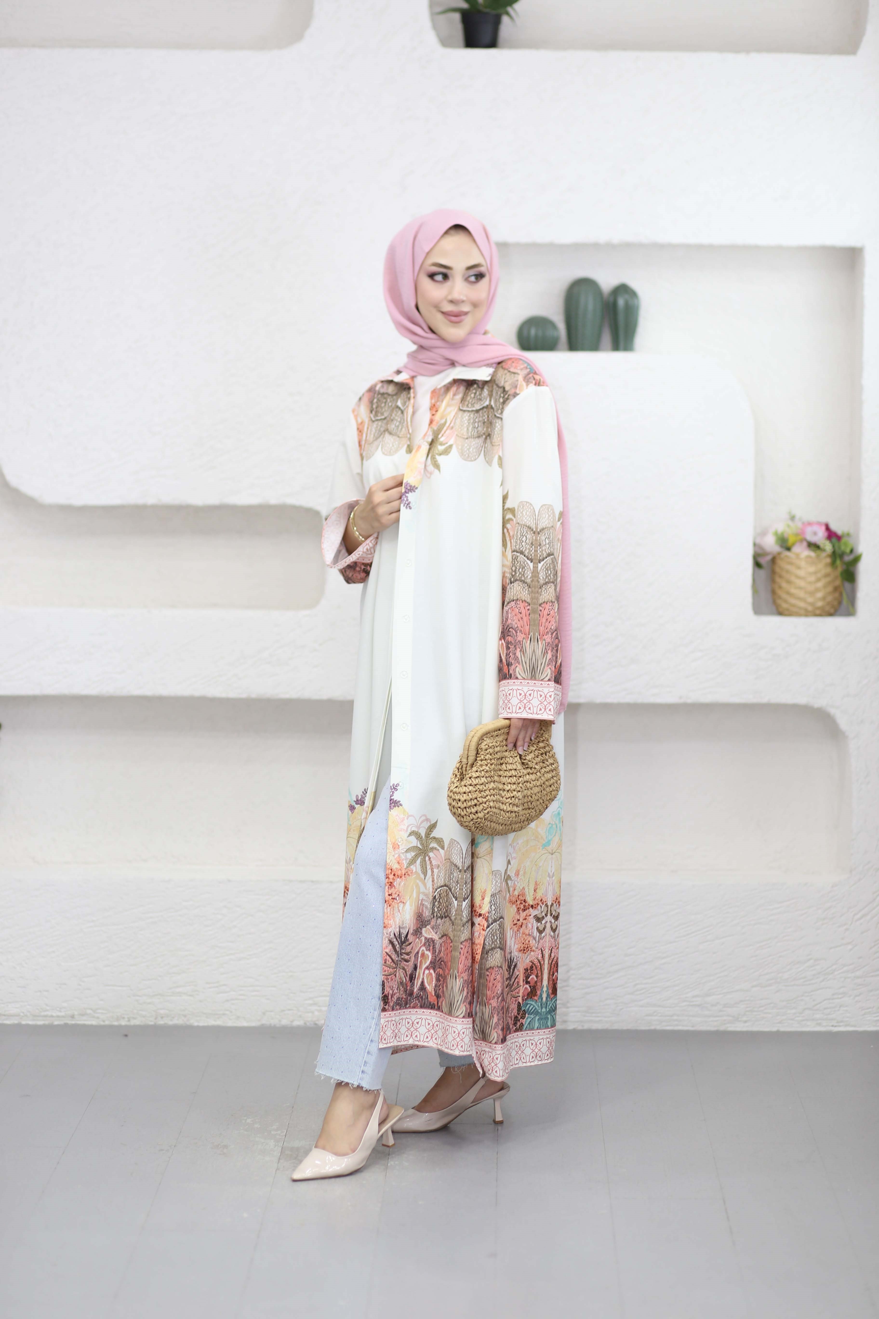 Palmera Tam Boy Tunik Krem 6109