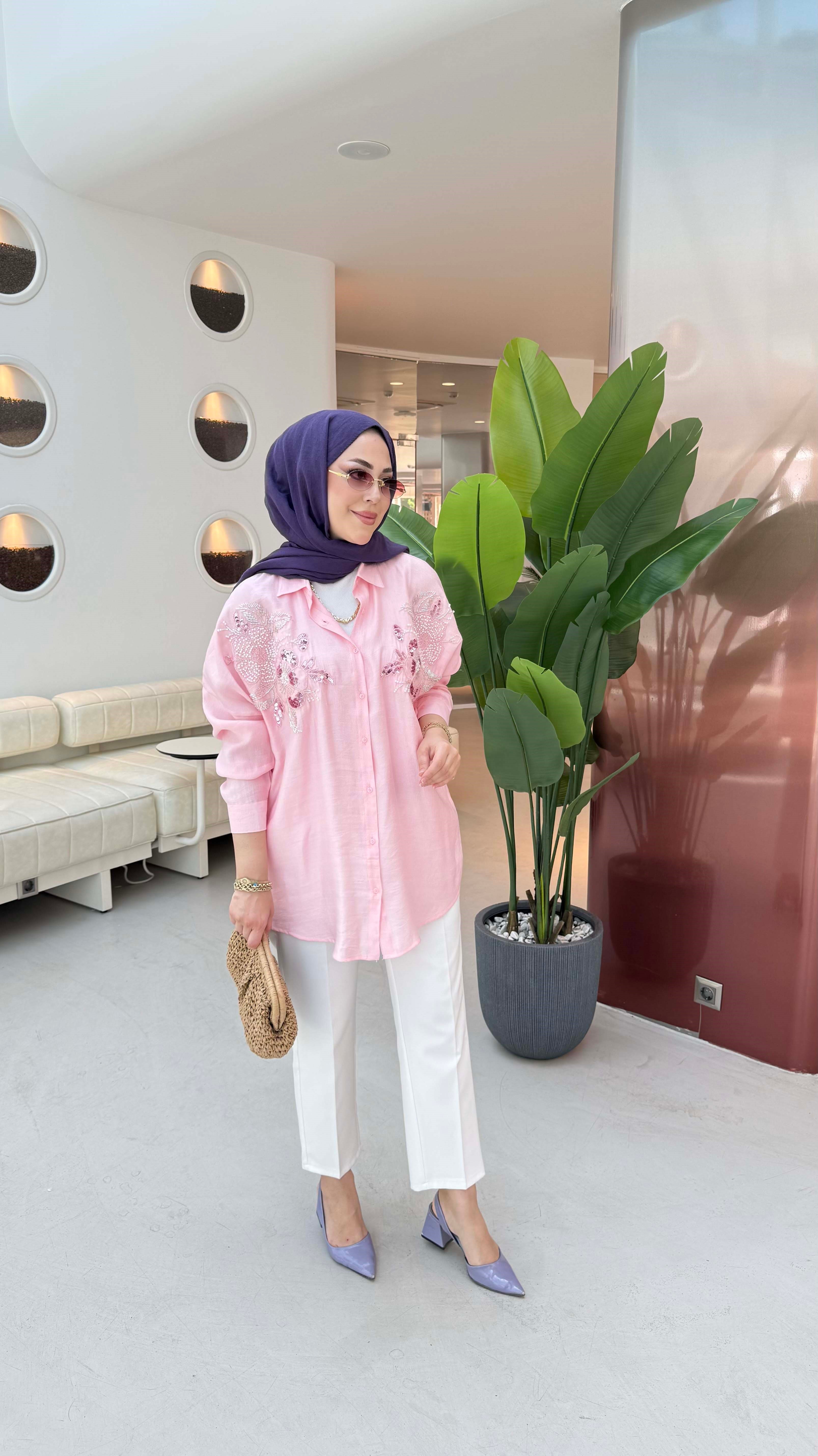 Selin Gömlek Pembe 5470