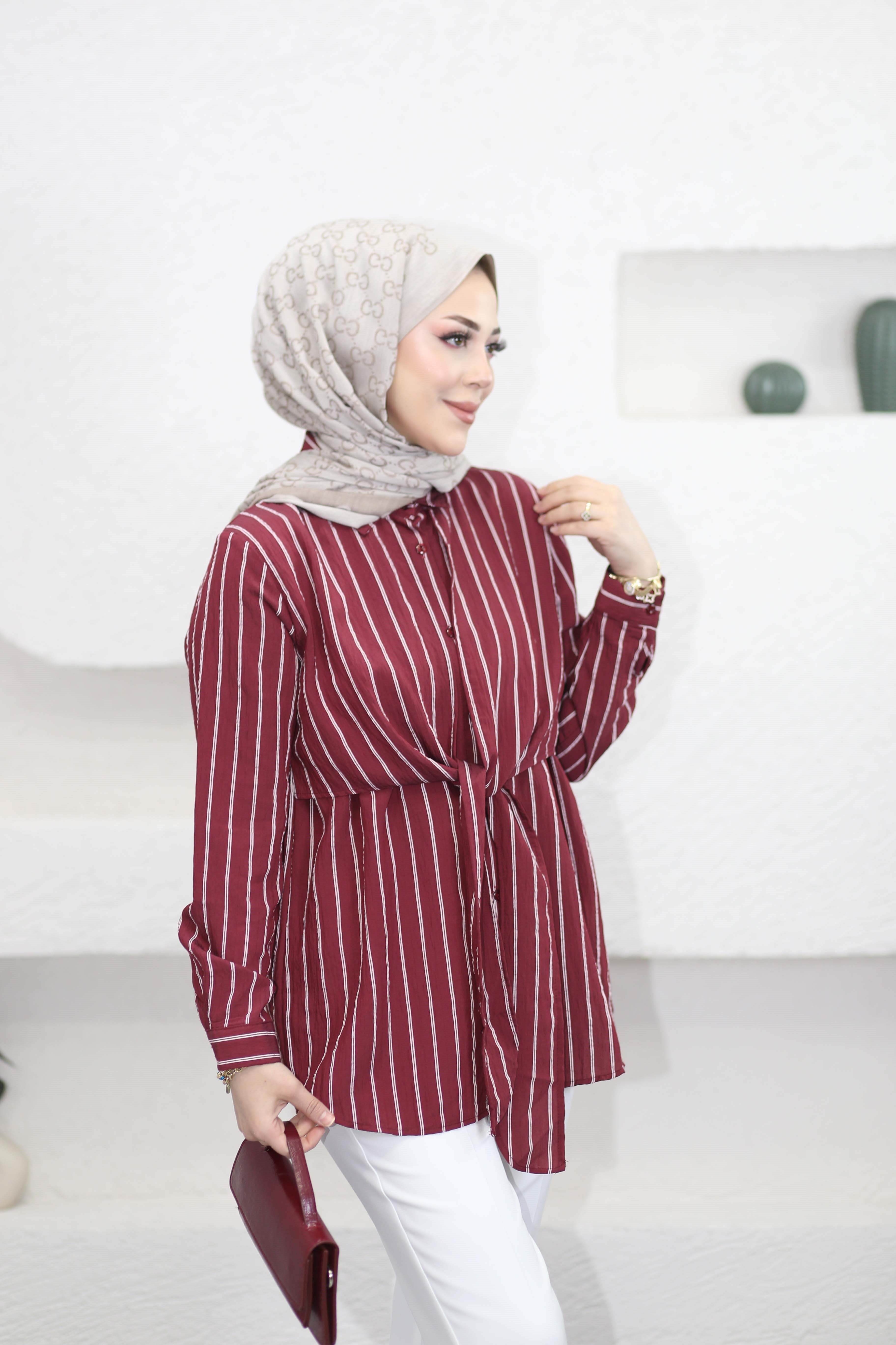 Harry Gömlek Bordo 9036