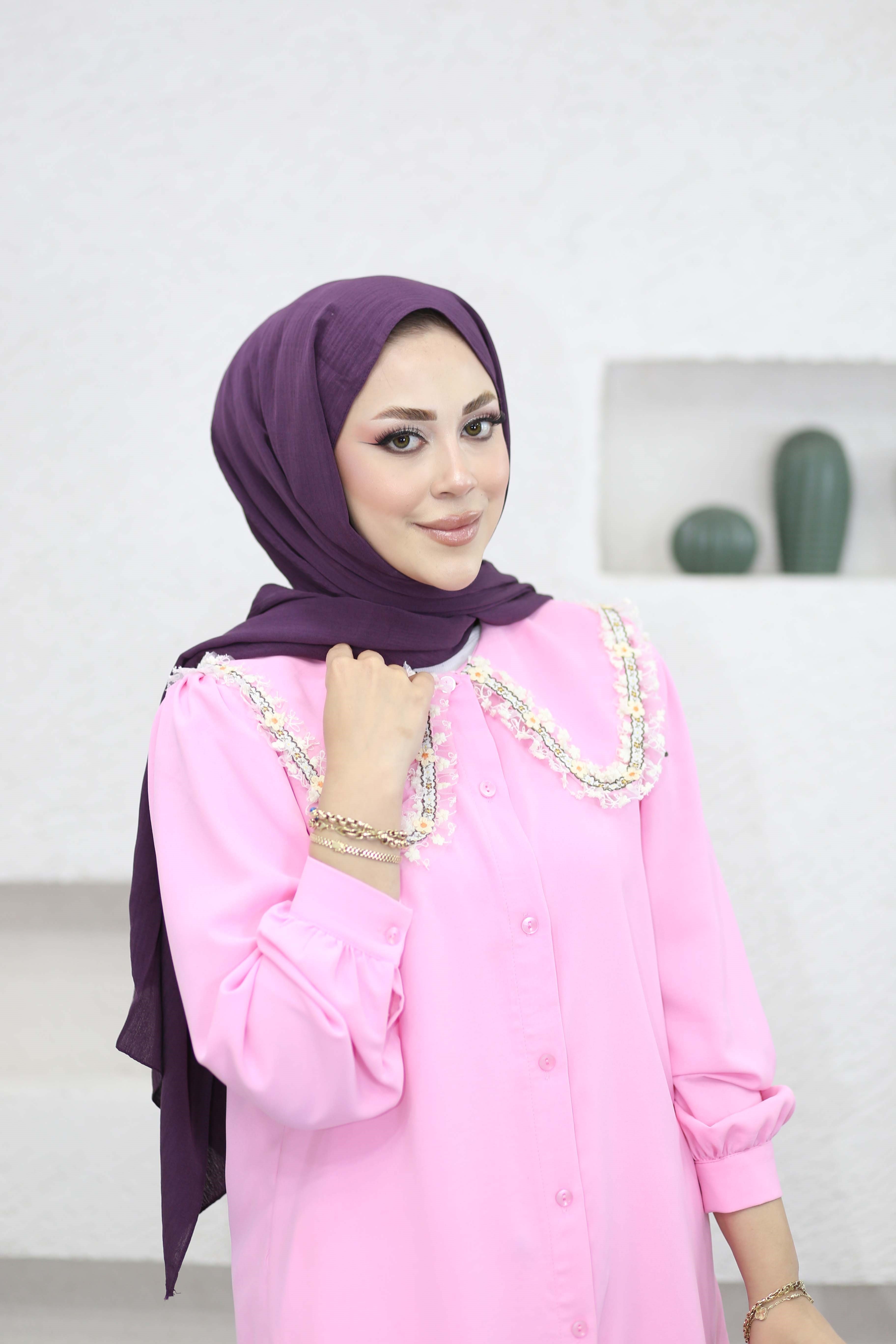Kır Çiçeği Gömlek Pembe 264