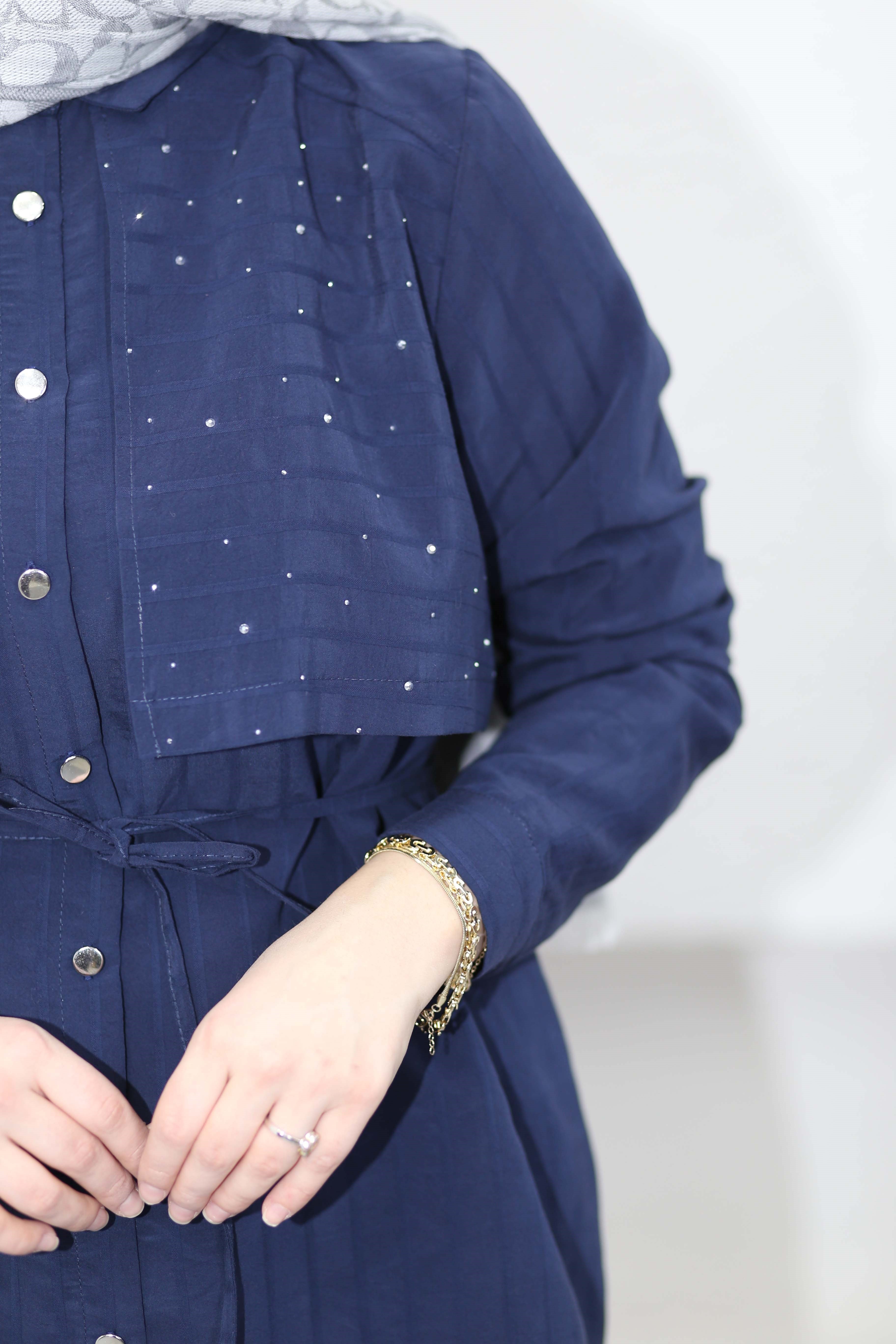 Allerli Taşlı Napoli Tunik Lacivert 2138