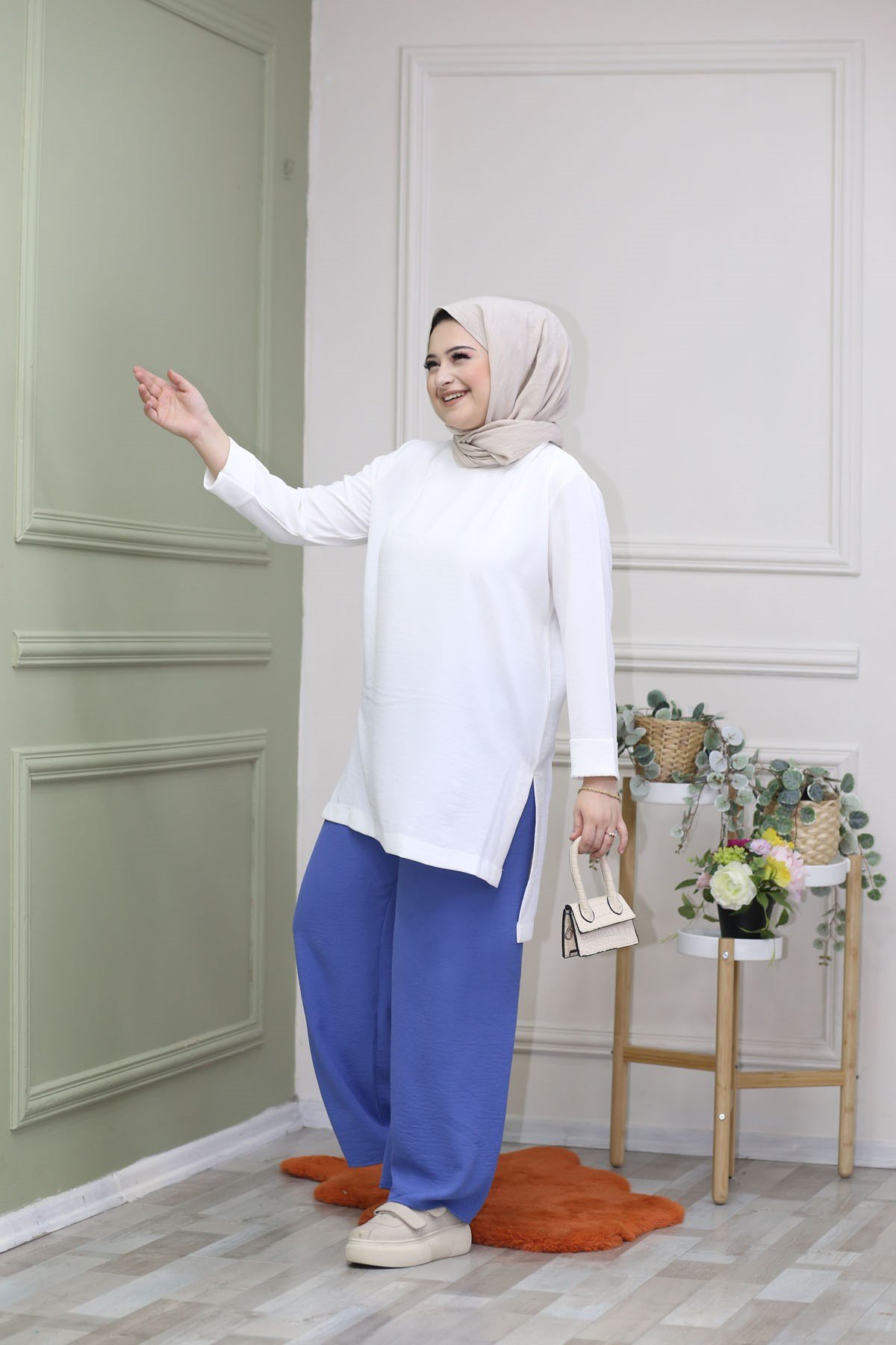 Evaze Tunik Beyaz 1818