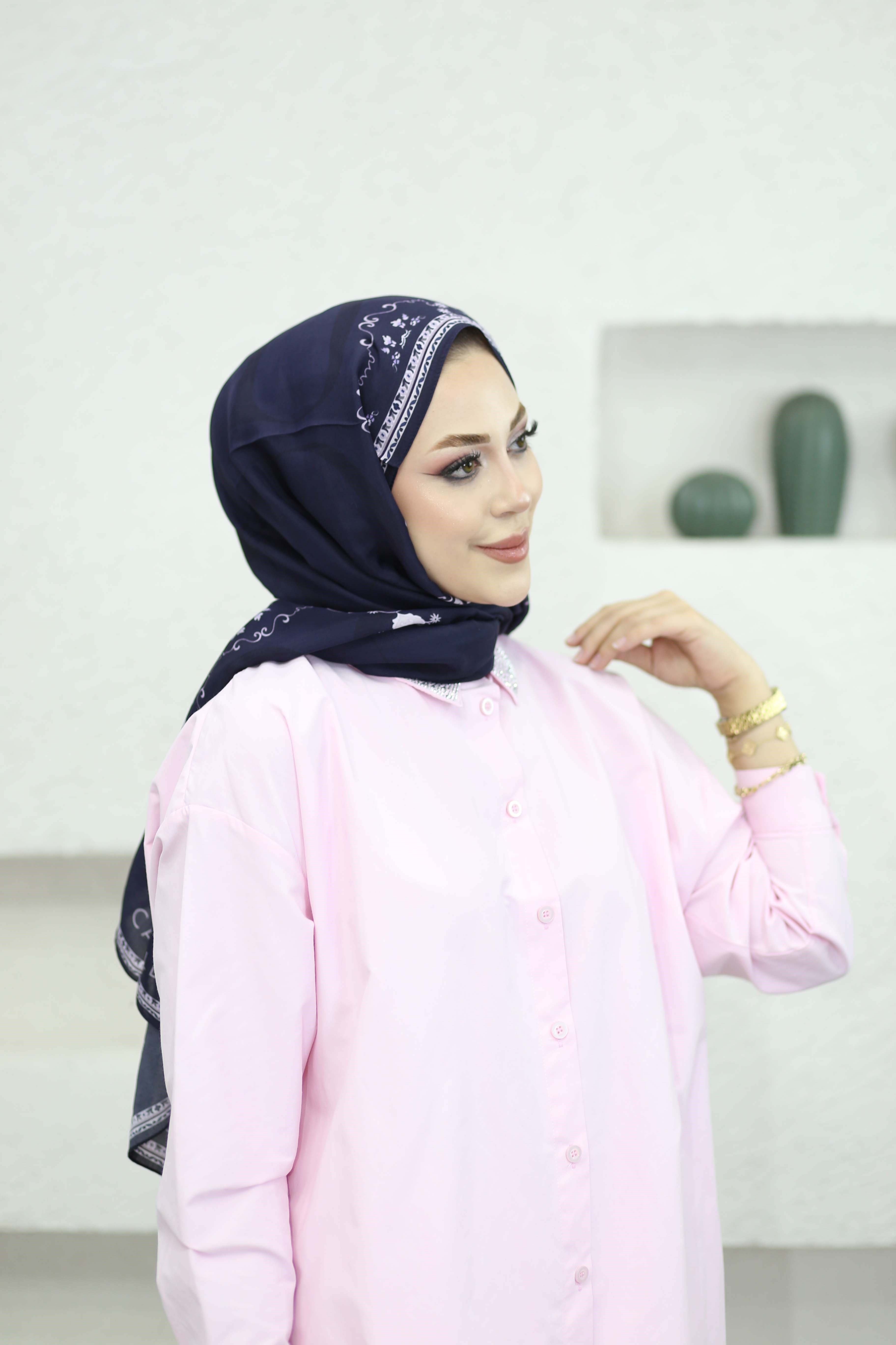 Arkası Parıltı Gömlek Pembe 170345