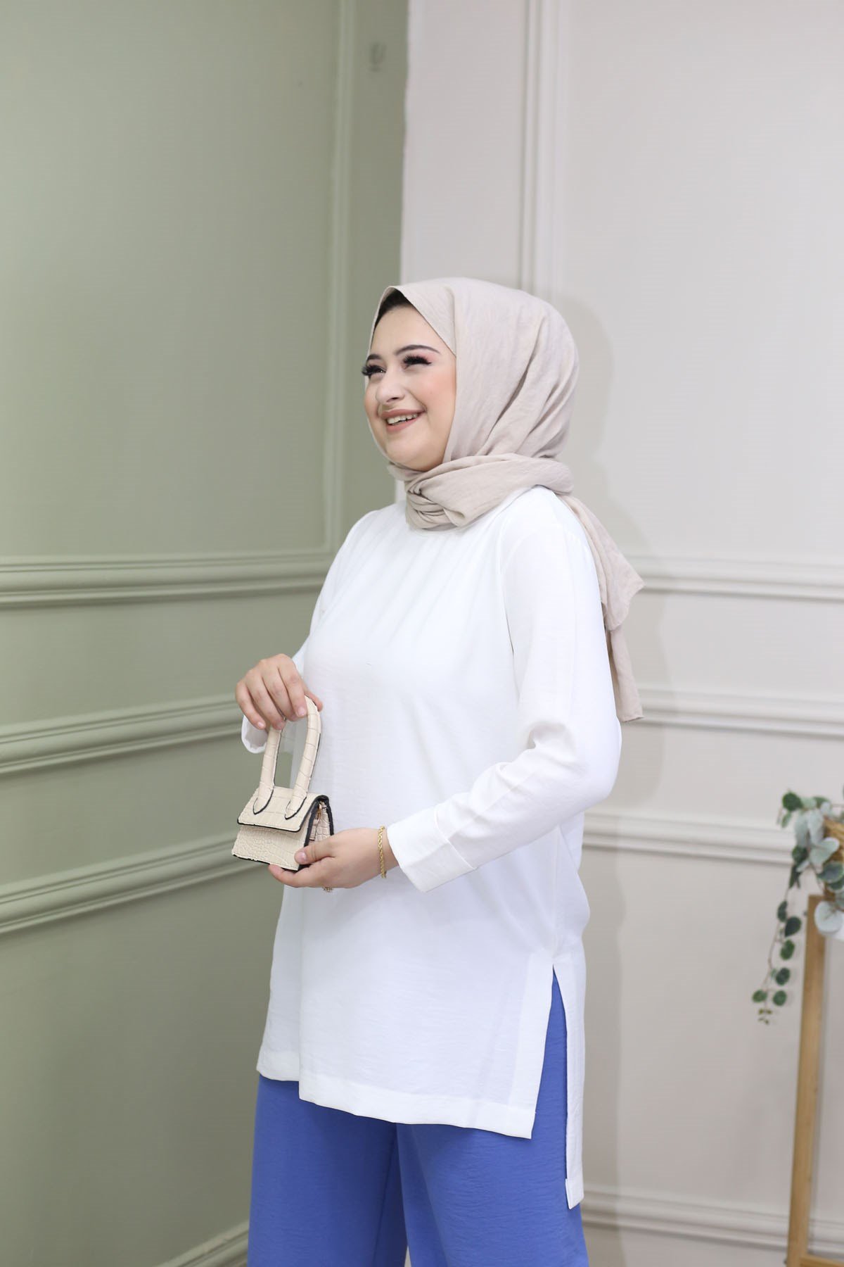 Evaze Tunik Beyaz 1818