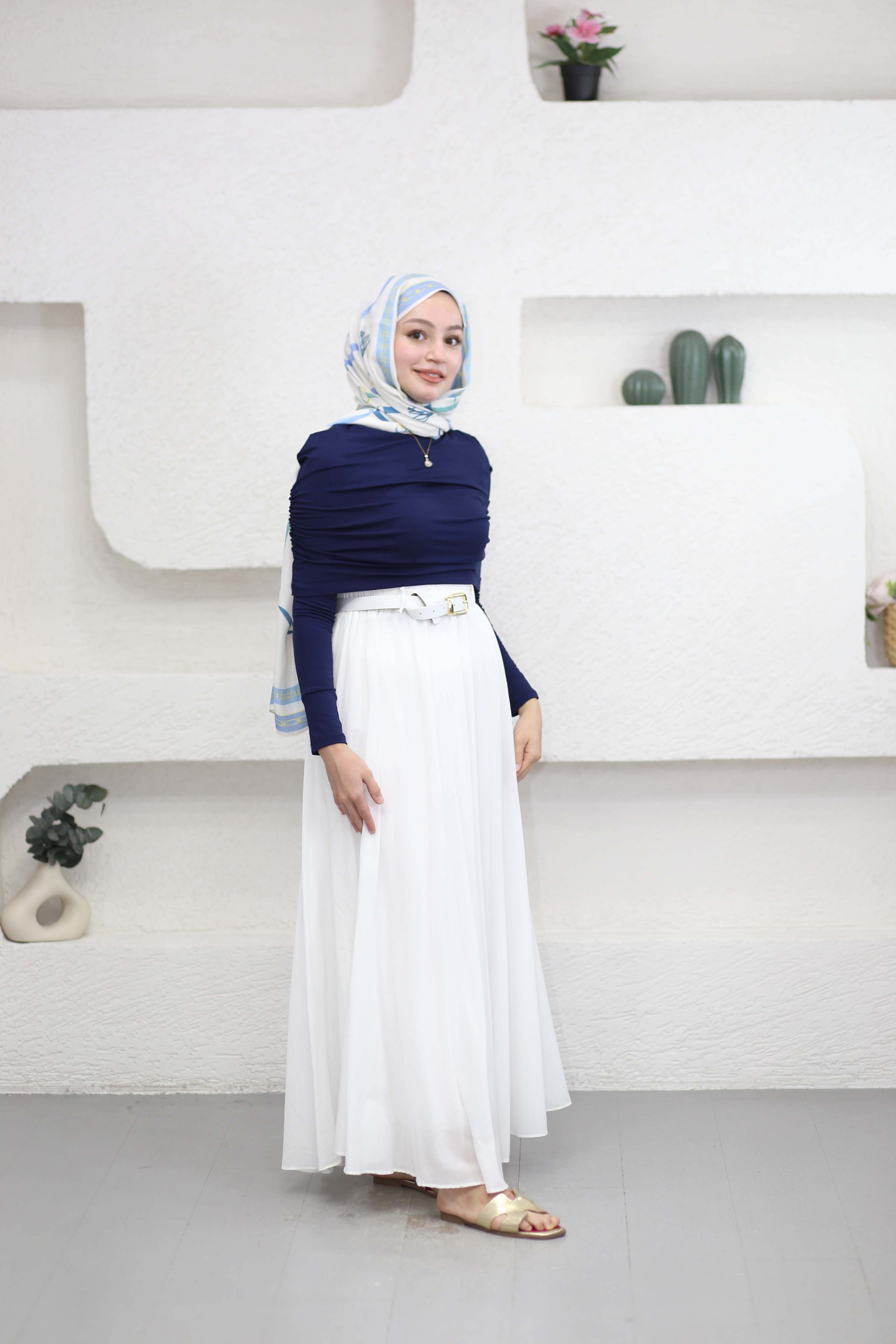 Büzgülü Badi Lacivert 1424