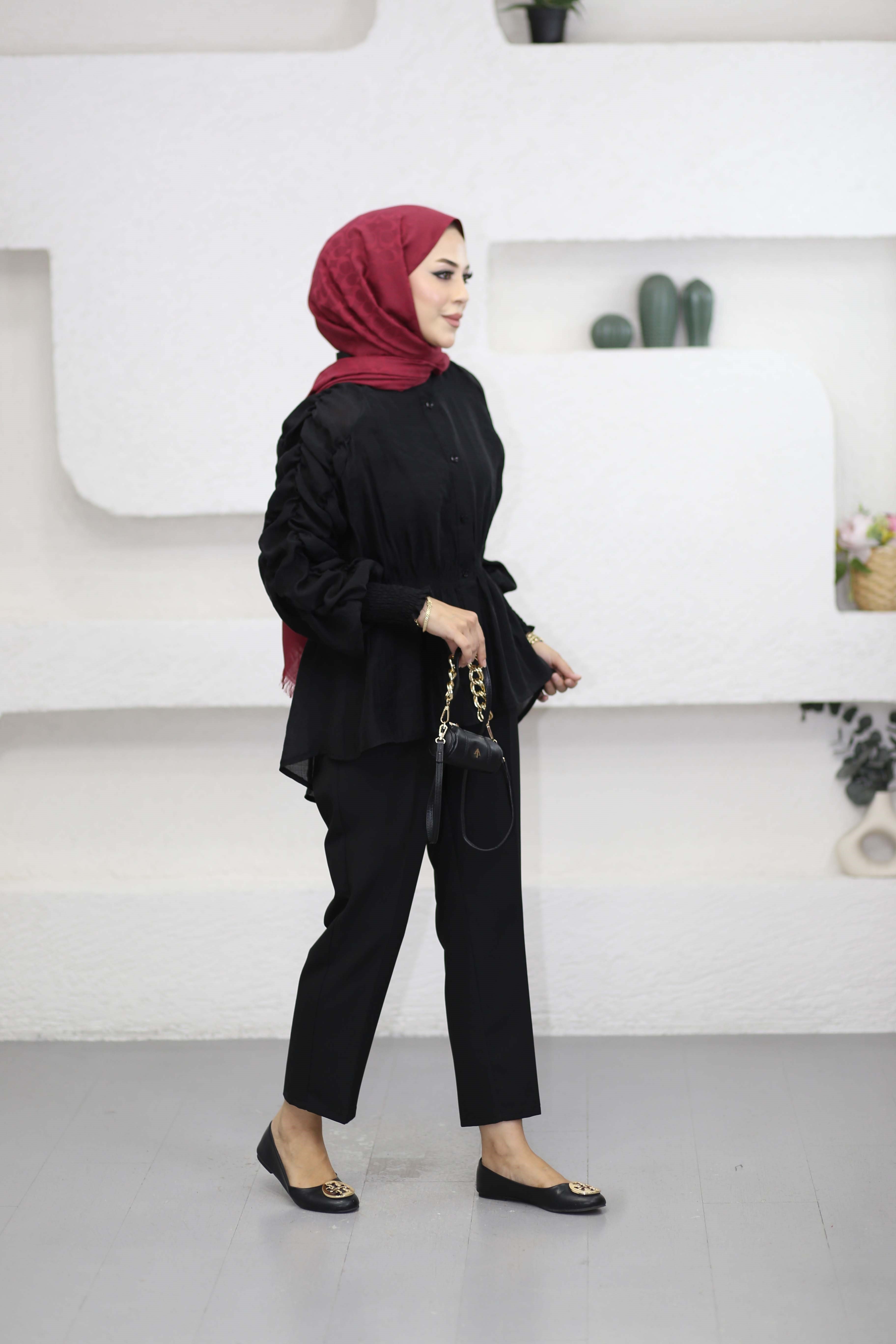 Kısra Gömlek Siyah 2252