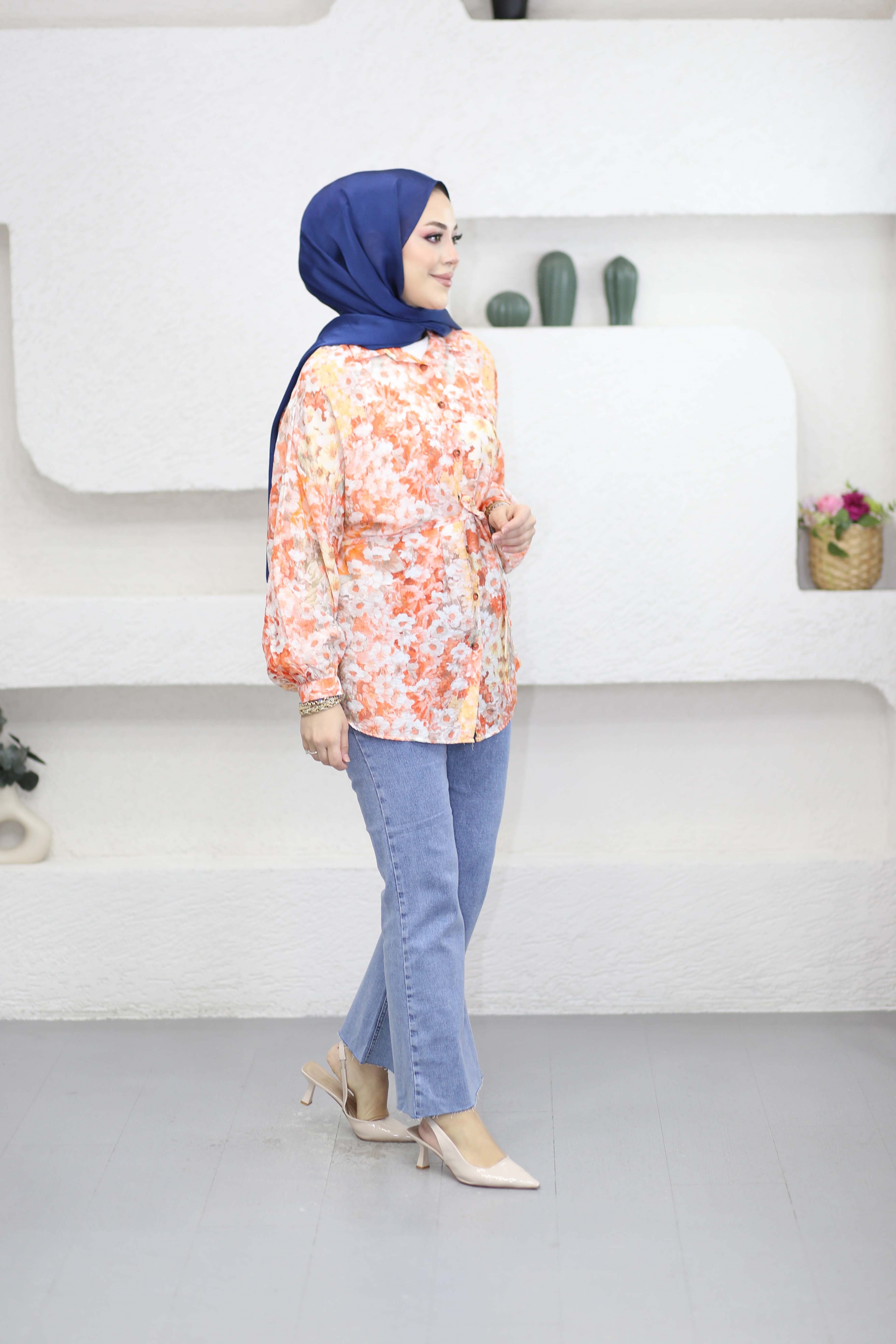 Yasemin Gömlek Turuncu 2311