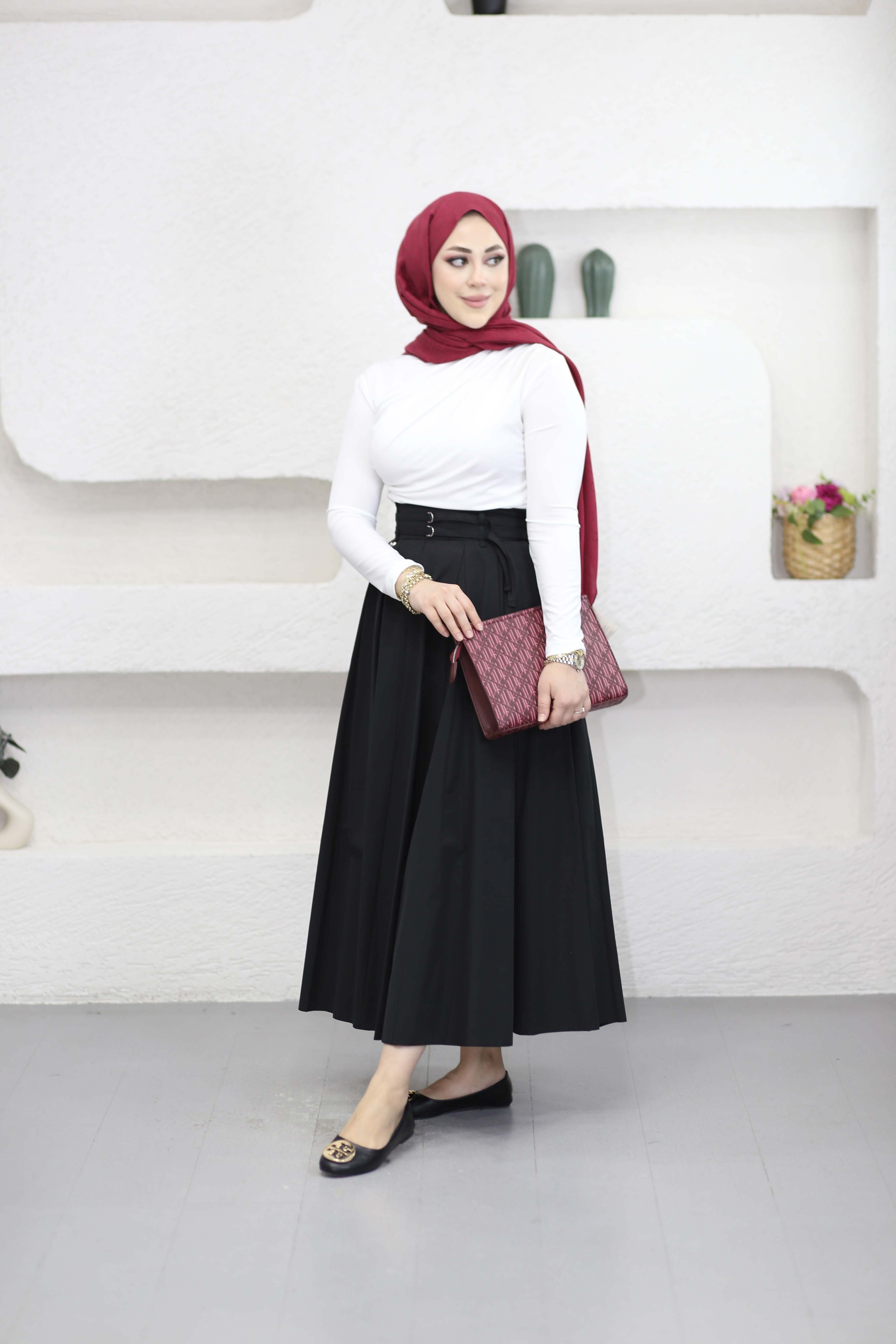 Drapeli Bluz Beyaz 9871