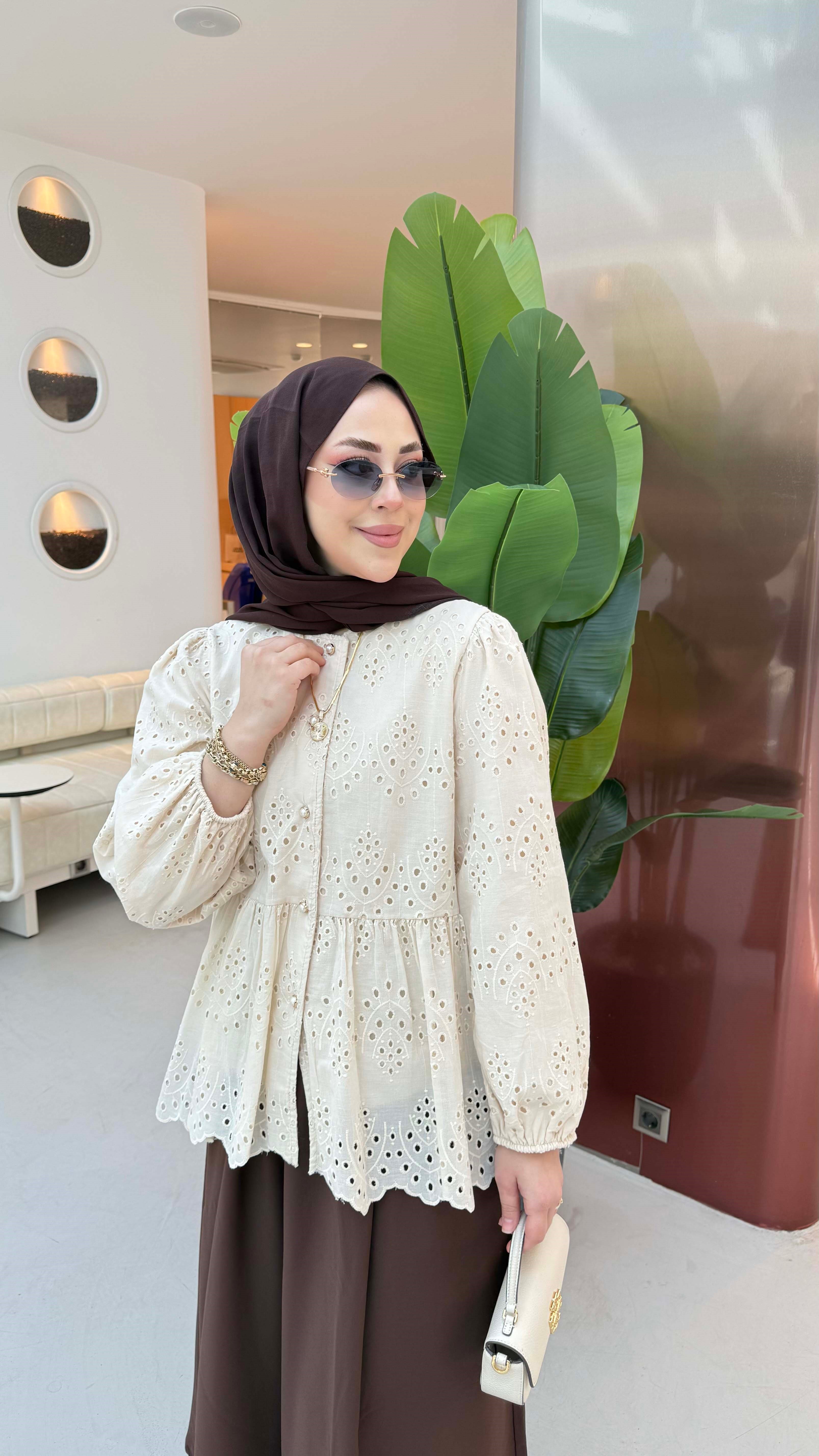 Line Gömlek Bej 5003