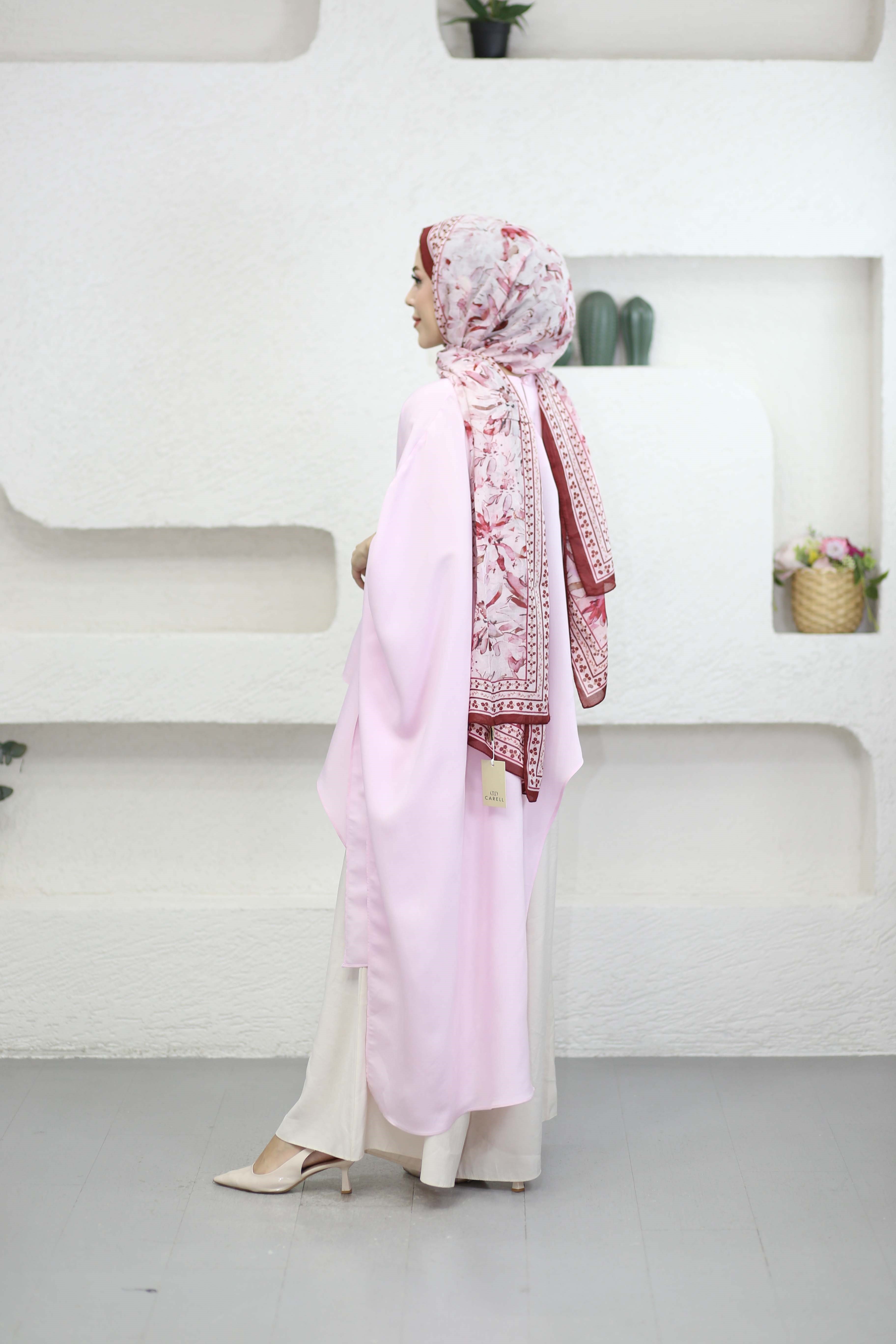 İspanyol Kol Asimetrik Tunik Pembe 2276