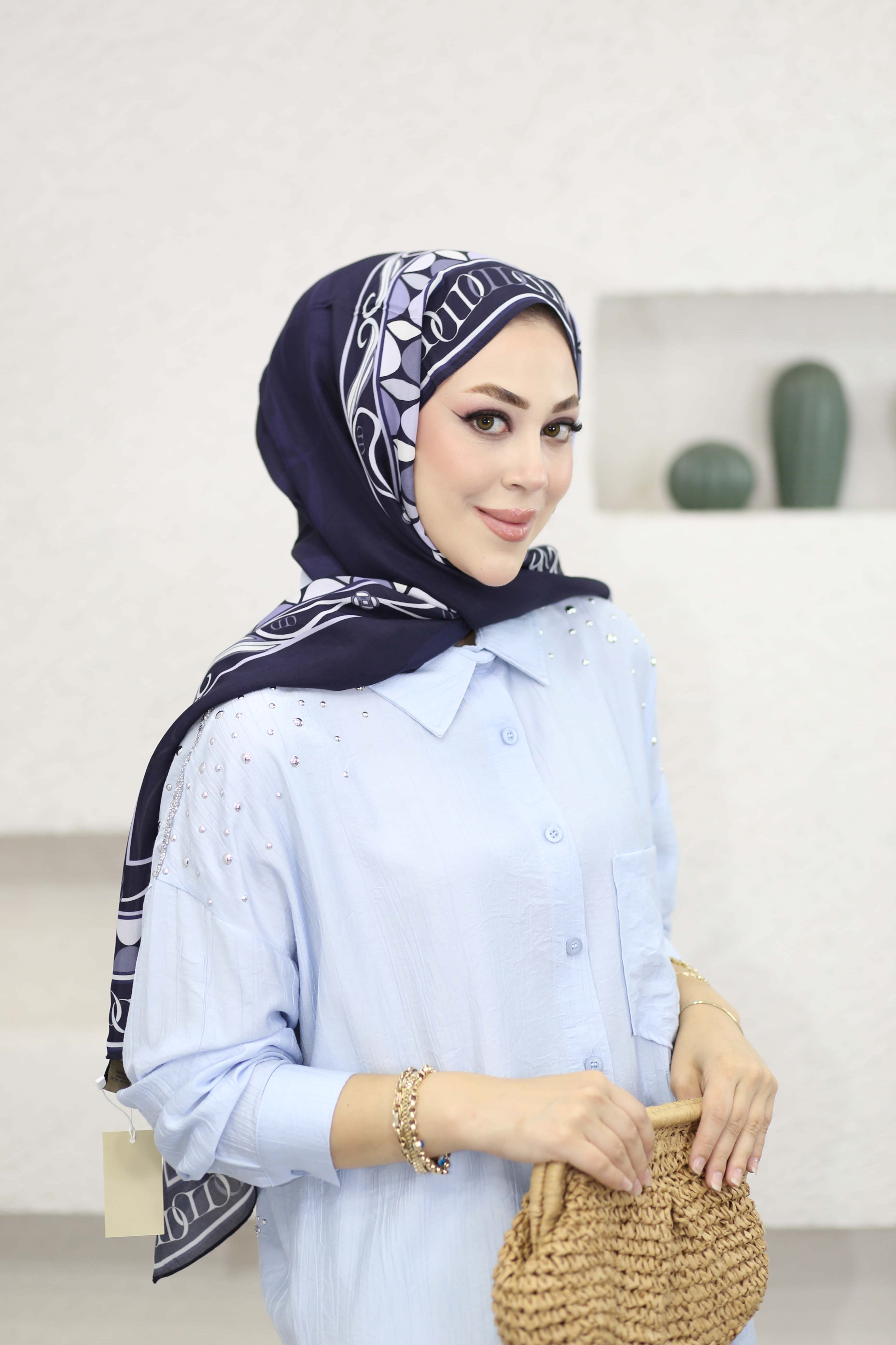 Arkası Yıldızlı Gömlek Bebe Mavi 170306