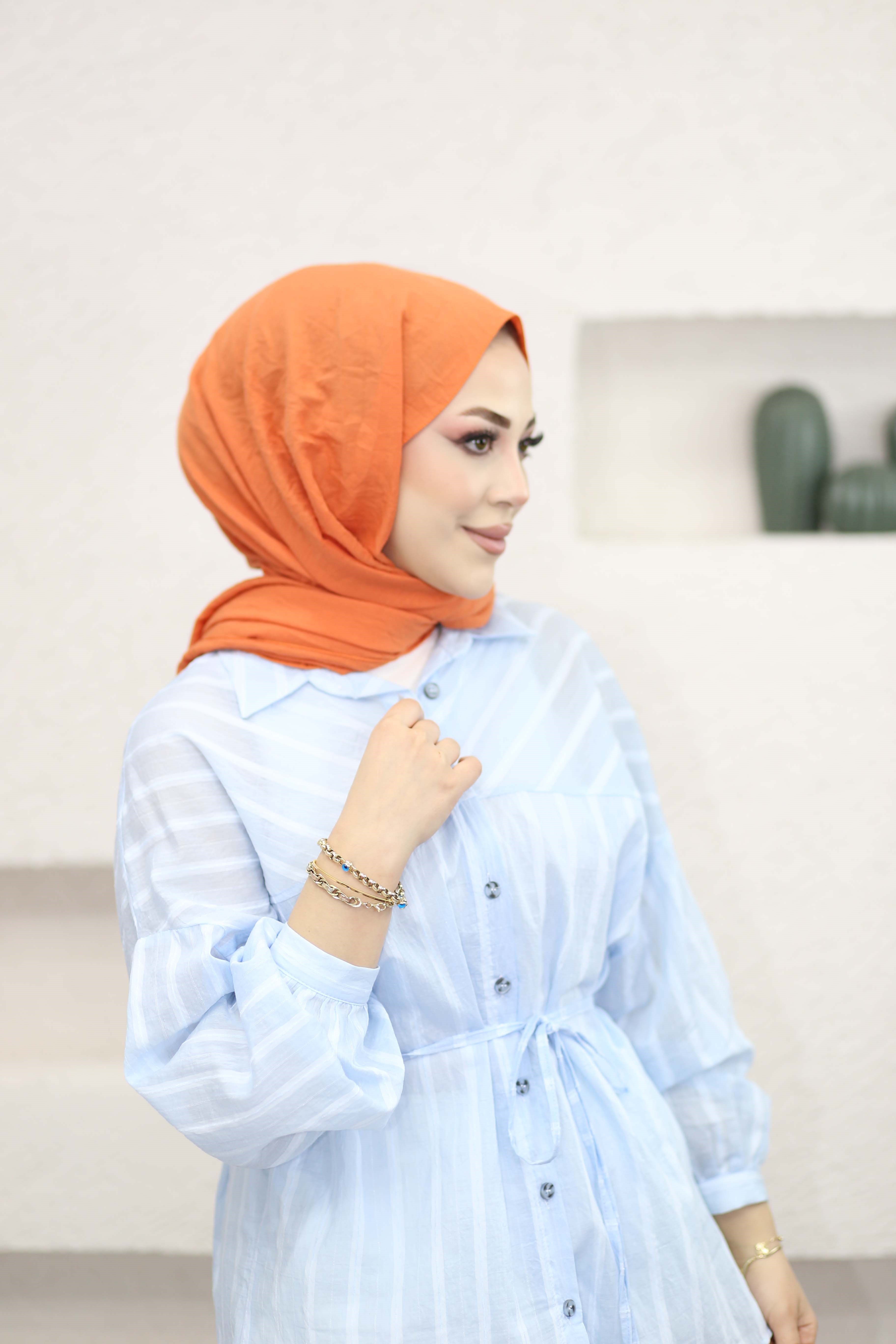 Çizgili Esio Gömlek Bebe Mavi 2285