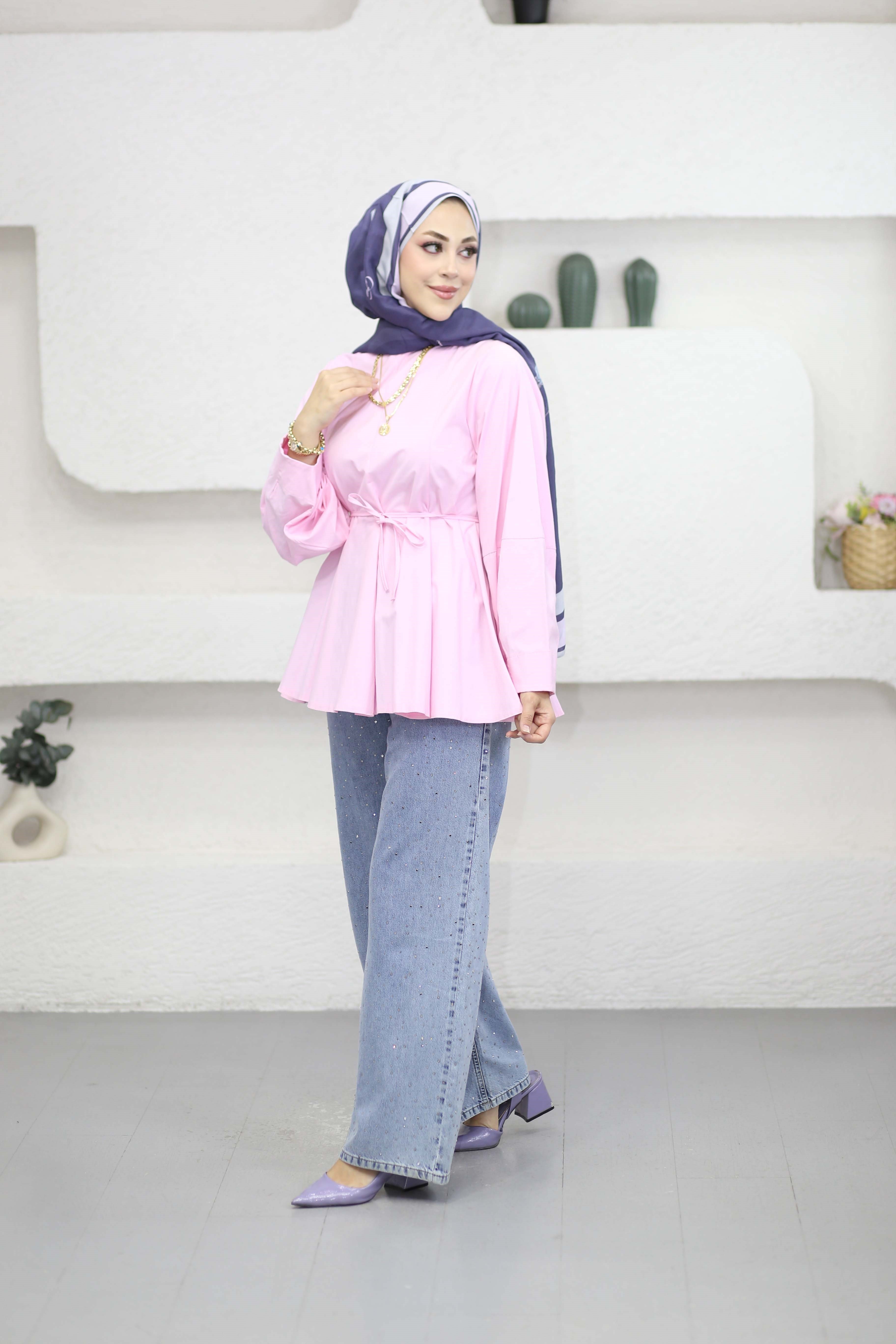 Balon Kol Tunik Pembe 1367
