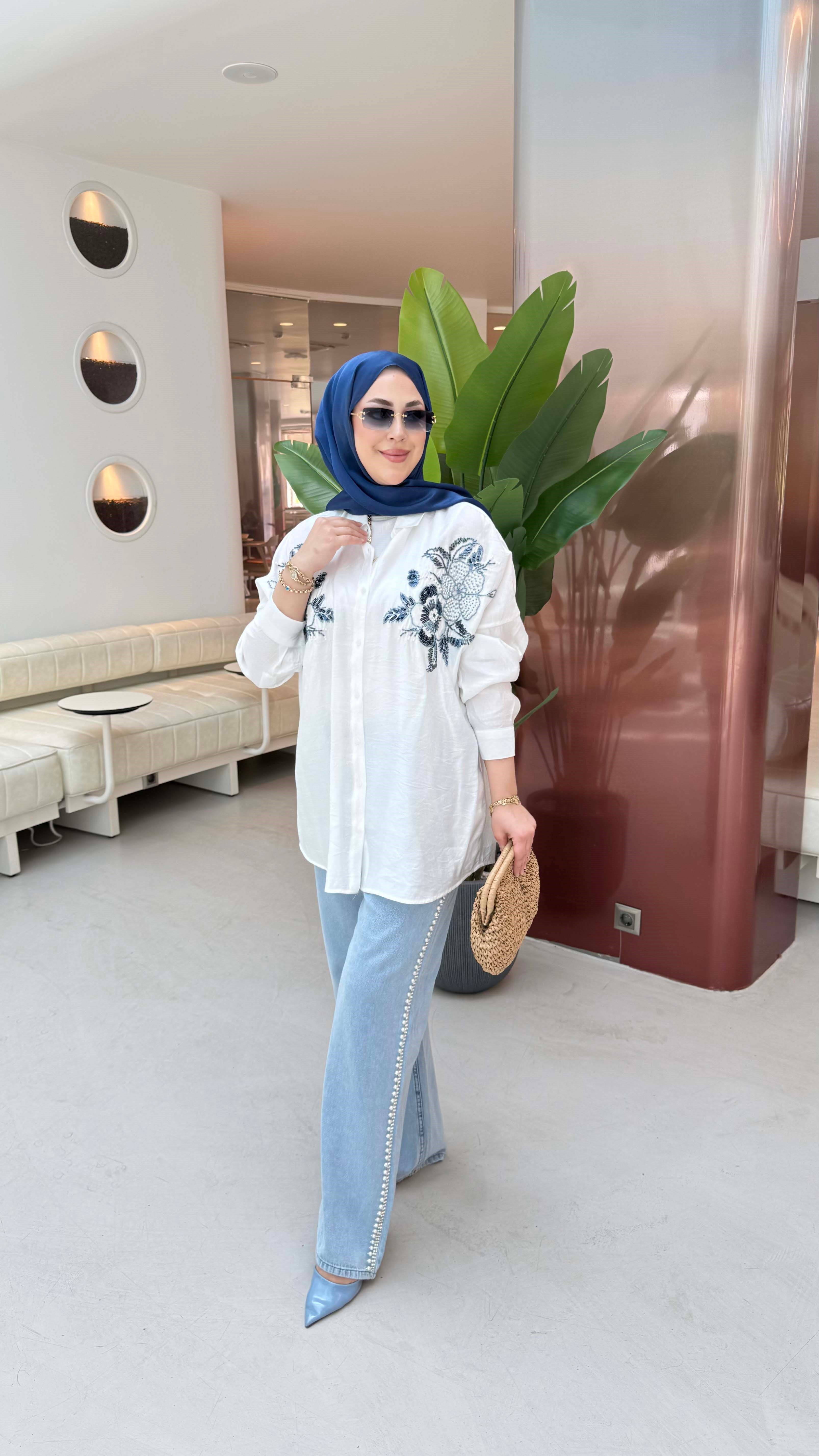 Selin Gömlek Beyaz 5470