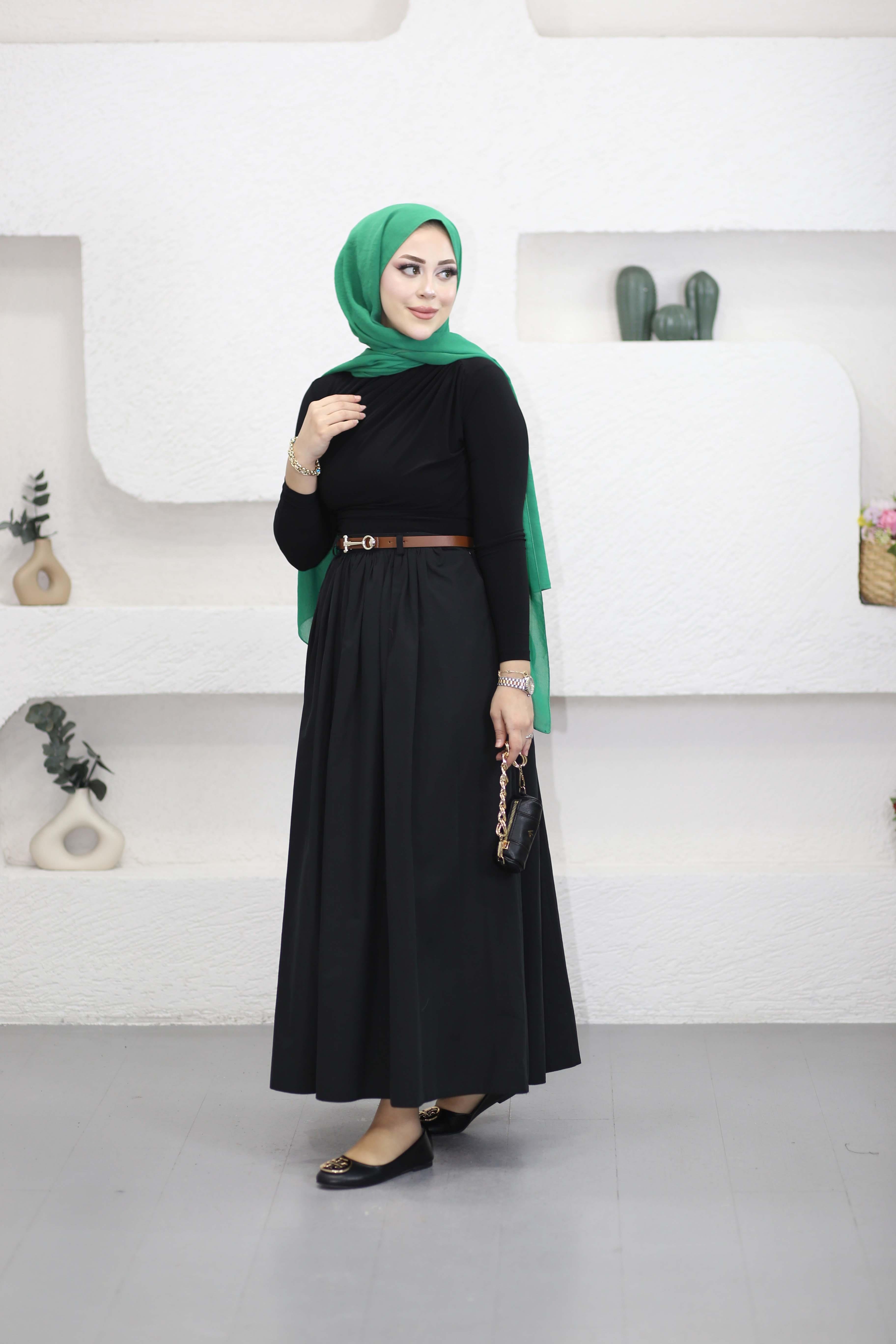 Drapeli Bluz Siyah 9871