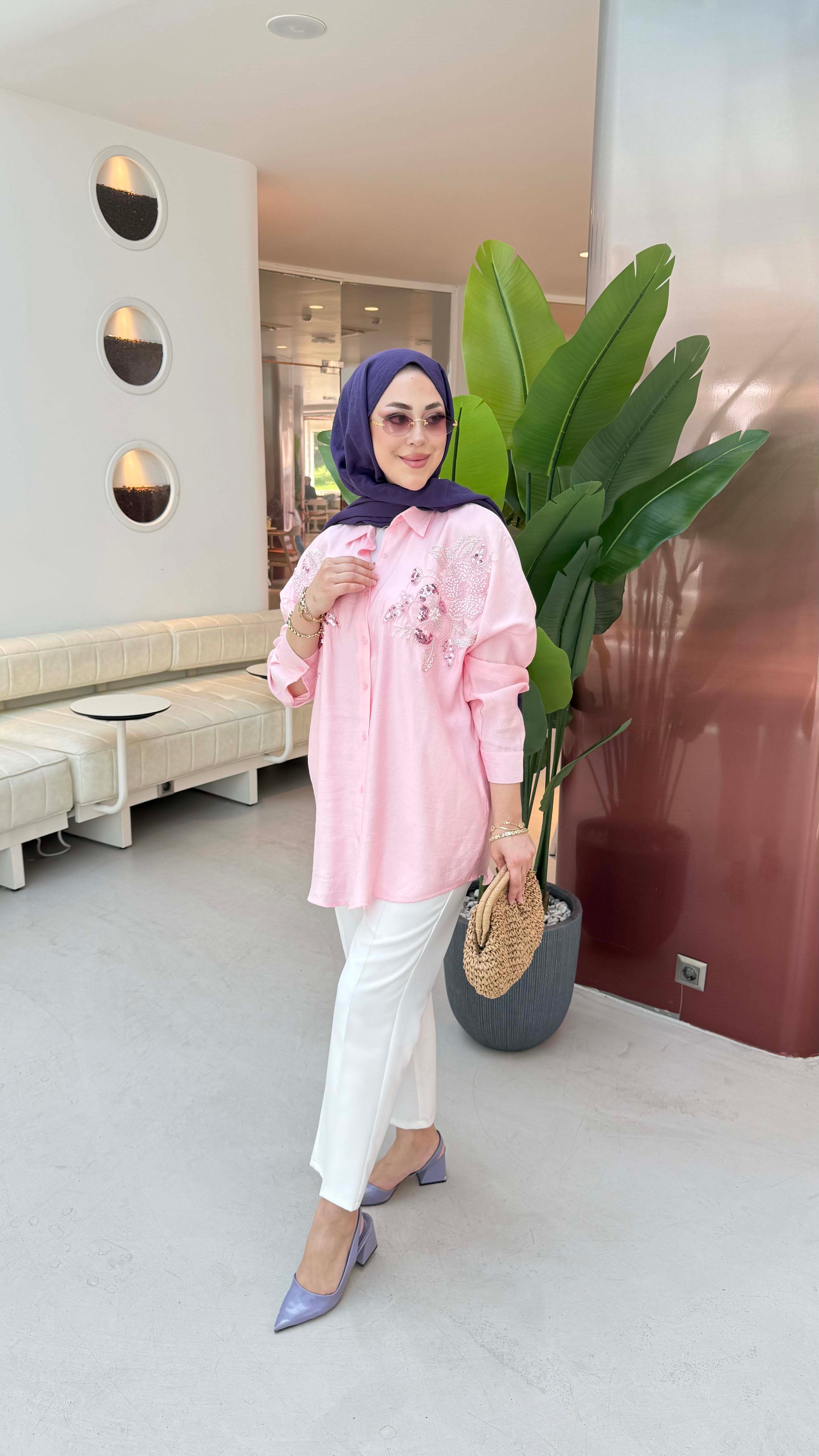 Selin Gömlek Pembe 5470