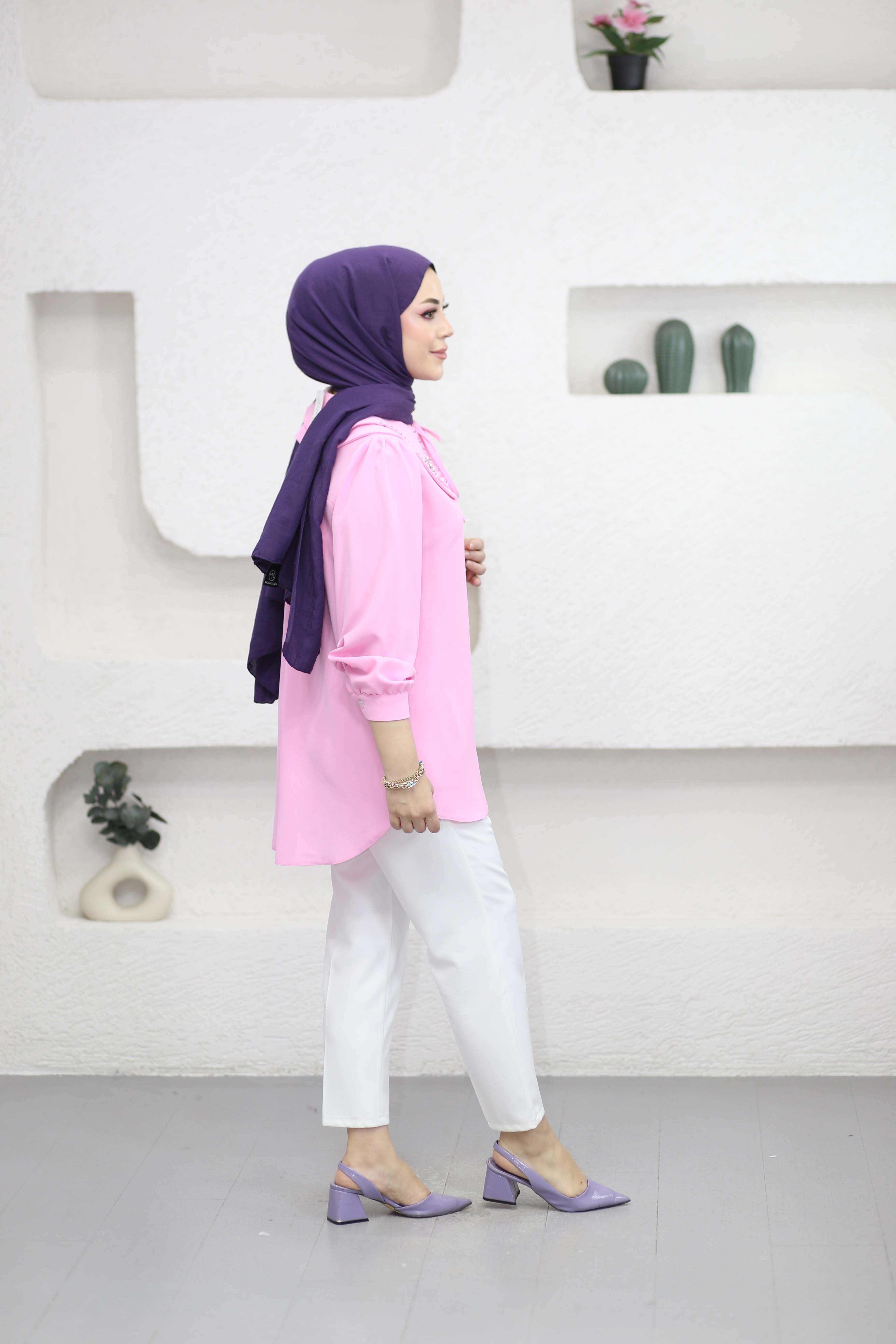 Lara Gömlek Pembe 7528