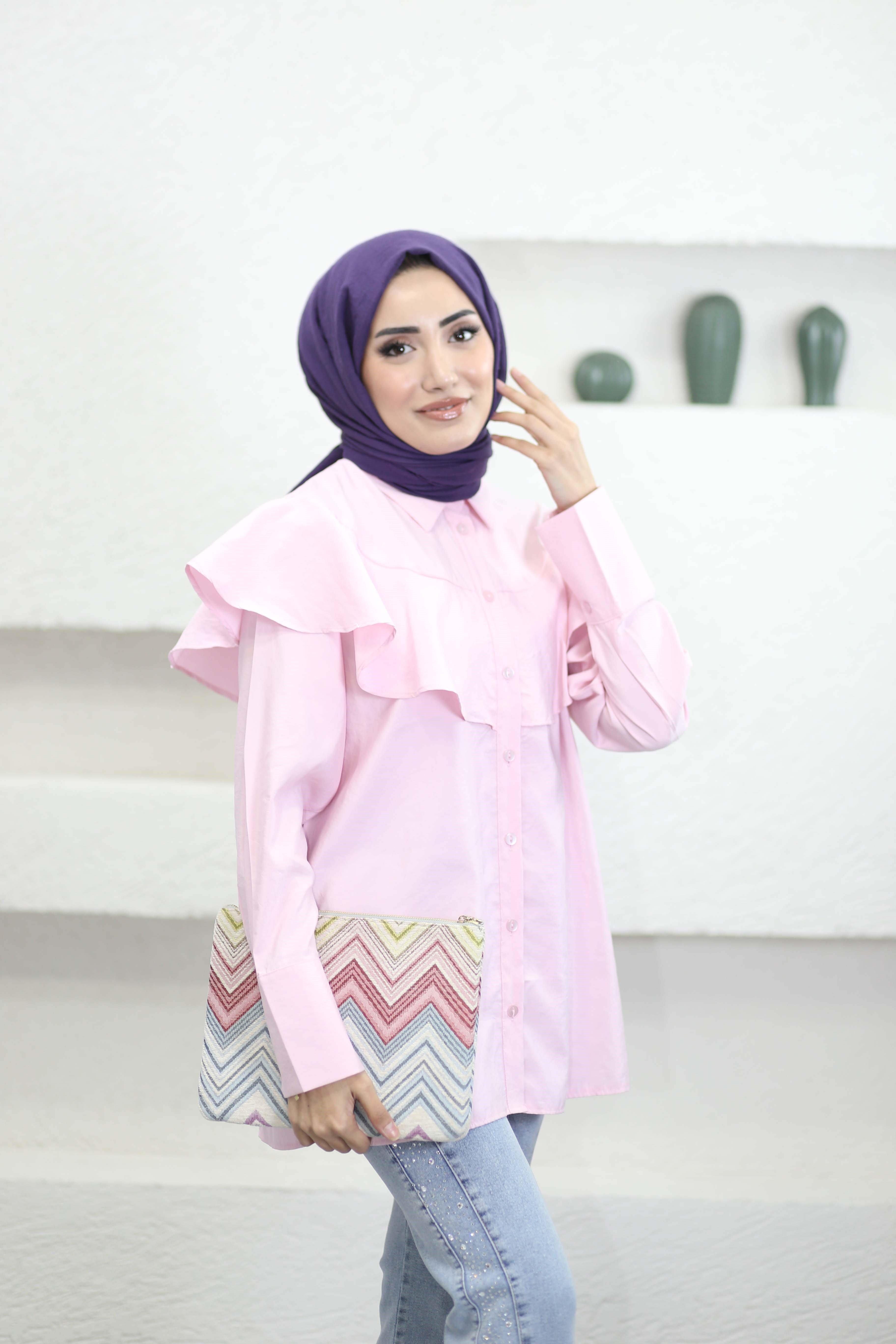 Yazgı Gömlek Pembe 6317
