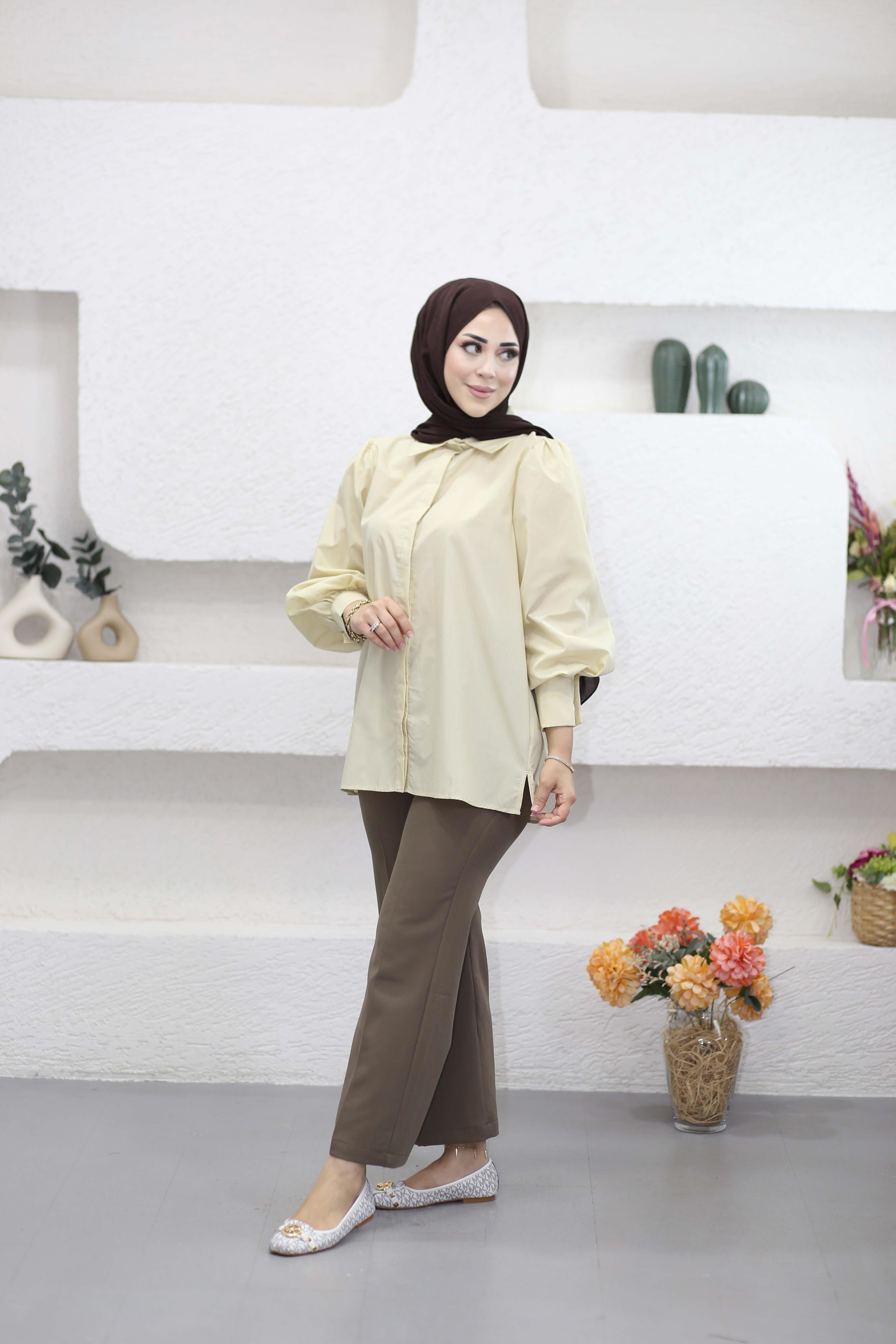 Premium Poplin Gömlek Tereyağ 26014