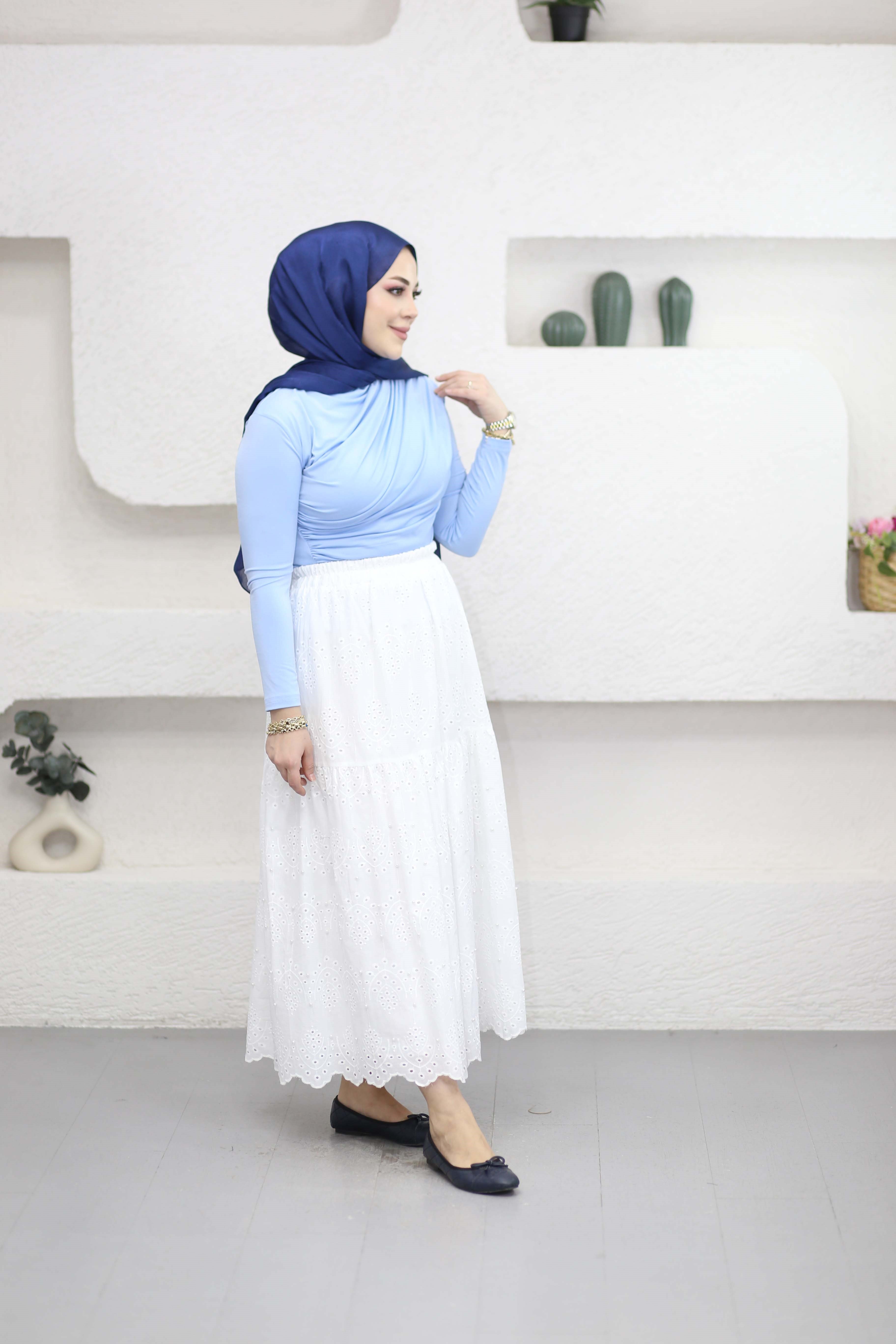 Drapeli Bluz Bebe Mavi 9871
