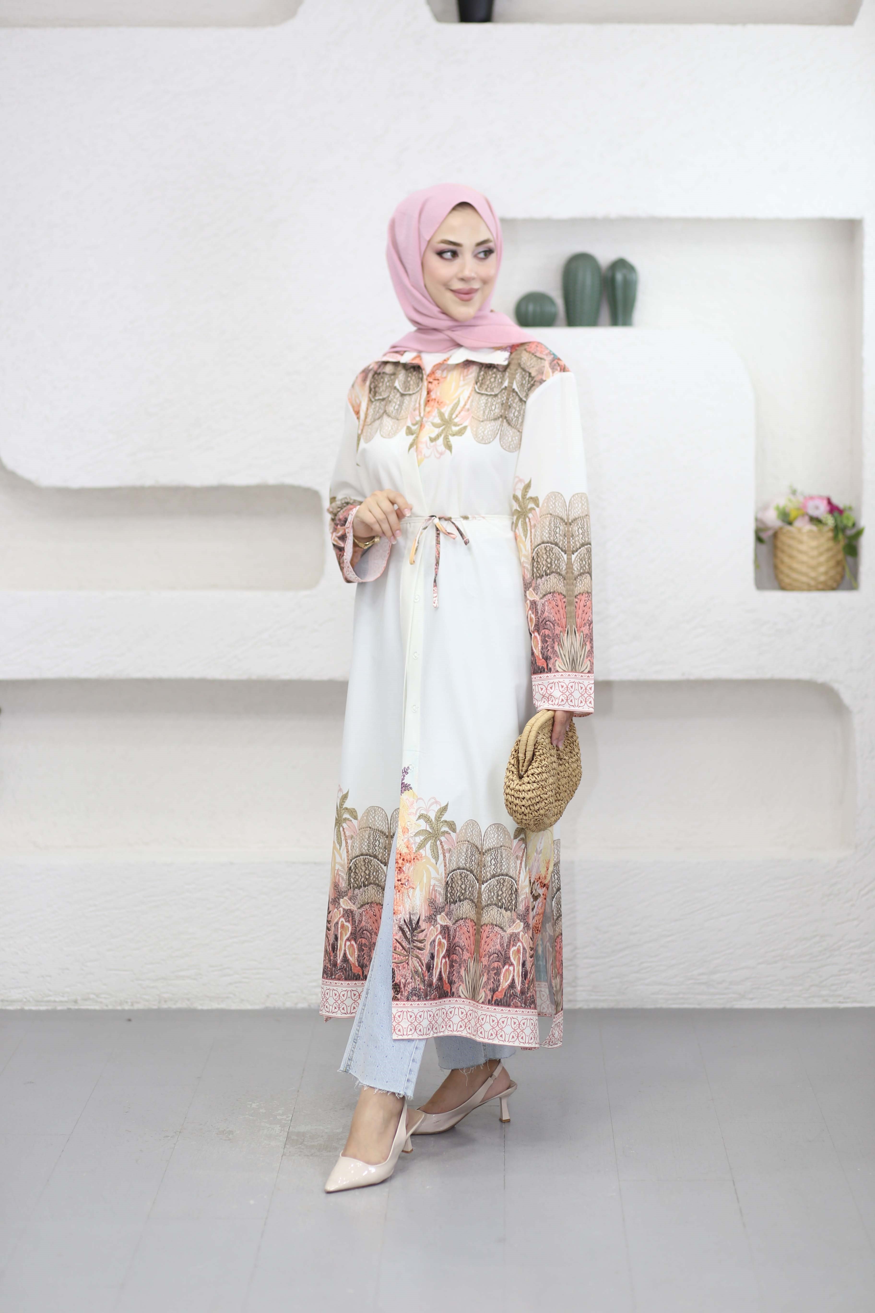 Palmera Tam Boy Tunik Krem 6109