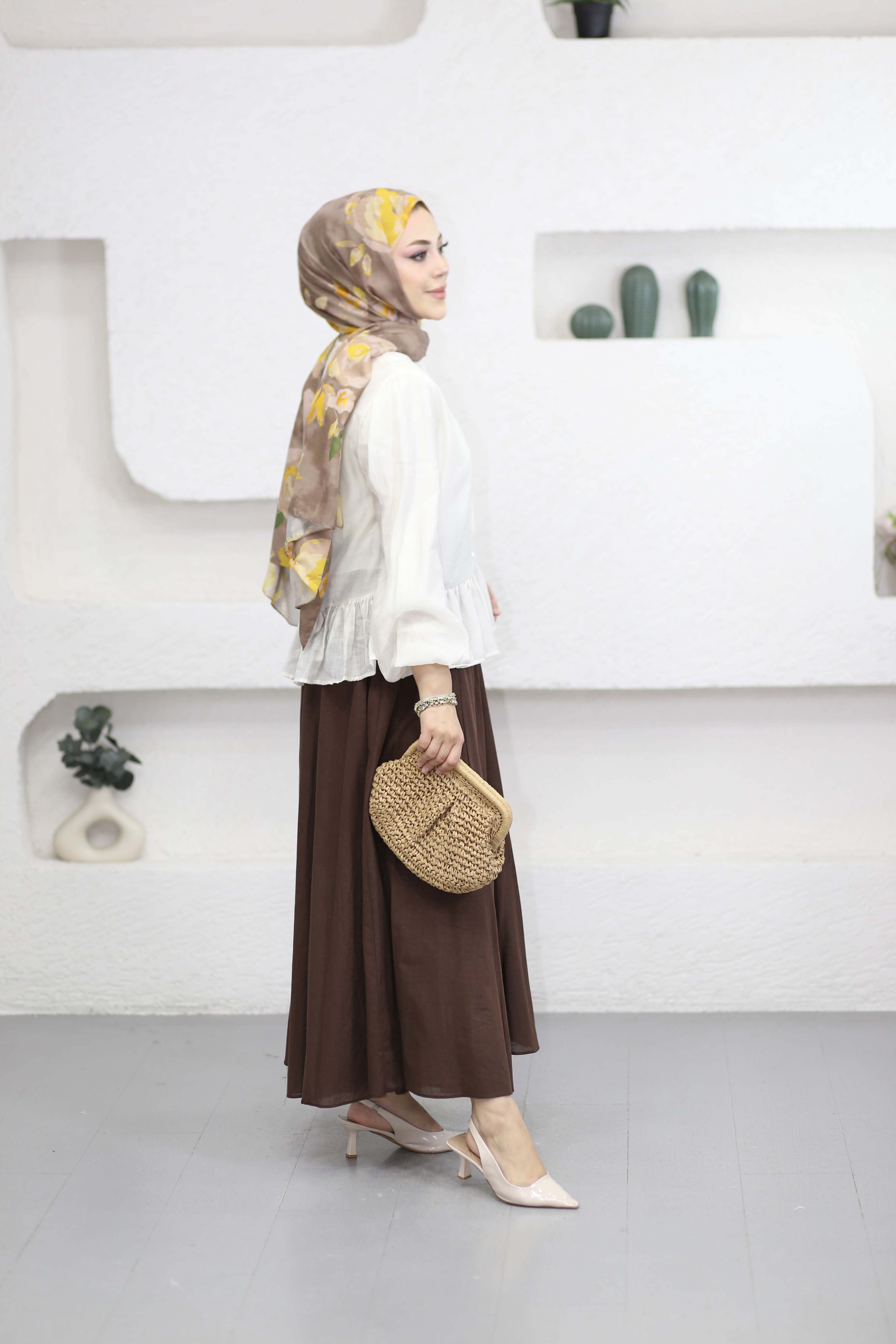 Fırfır Detaylı Tunik Krem 2228