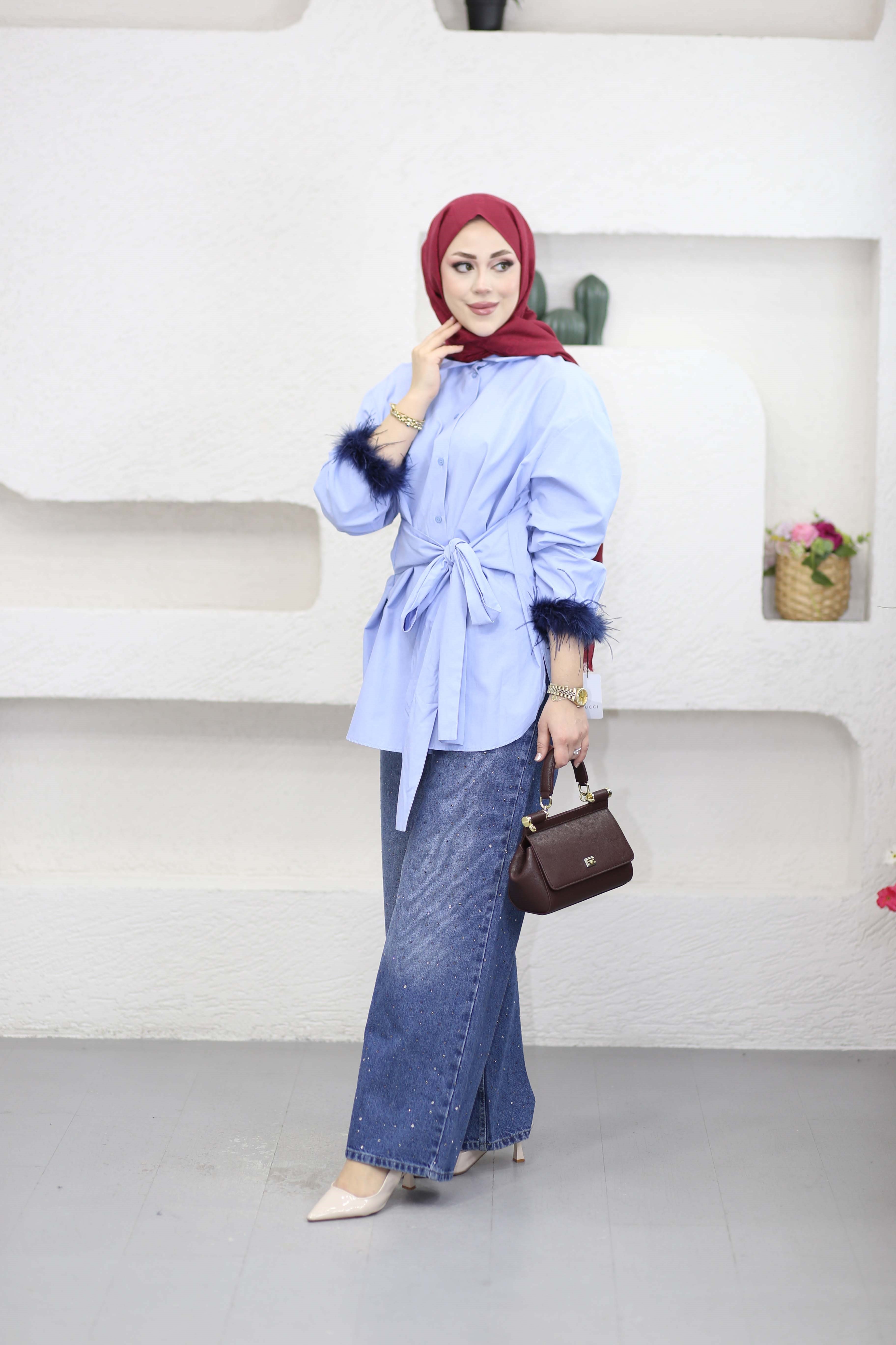 Kokoş Gömlek Mavi 3005