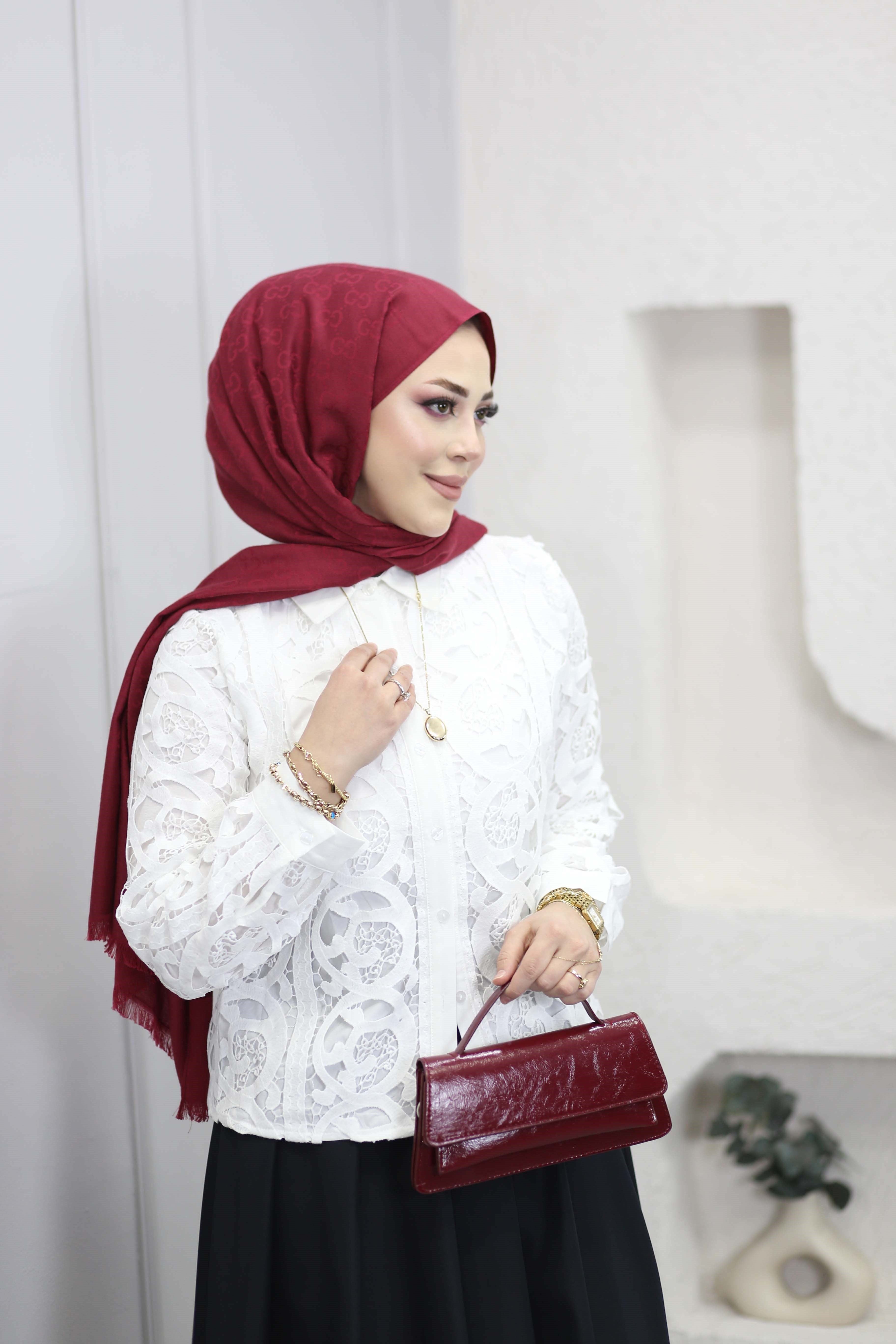 Lazer Kesim İthal Gömlek Beyaz 39530