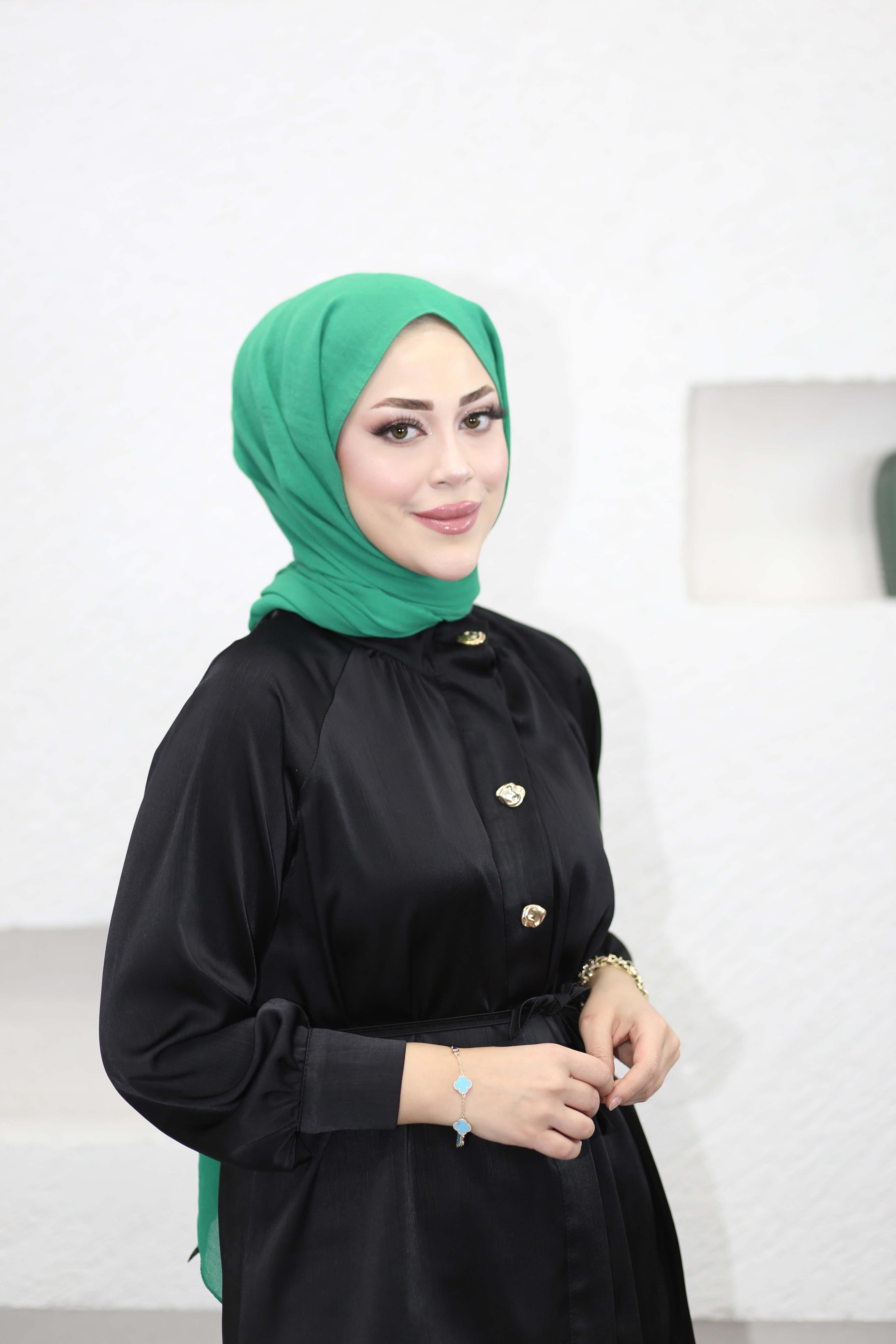 Pirinç Düğmeli Gömlek Siyah 5100