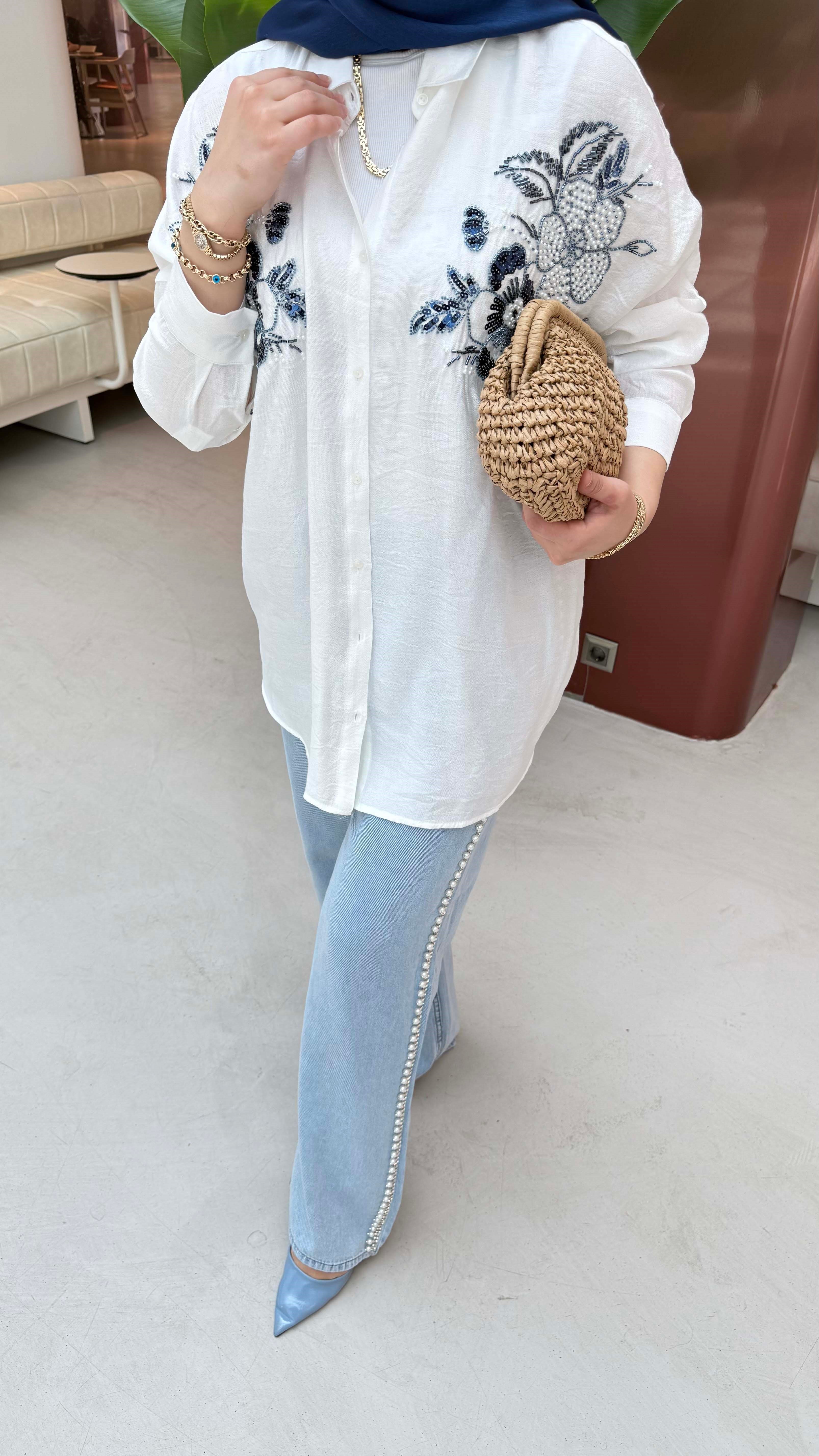 Selin Gömlek Beyaz 5470