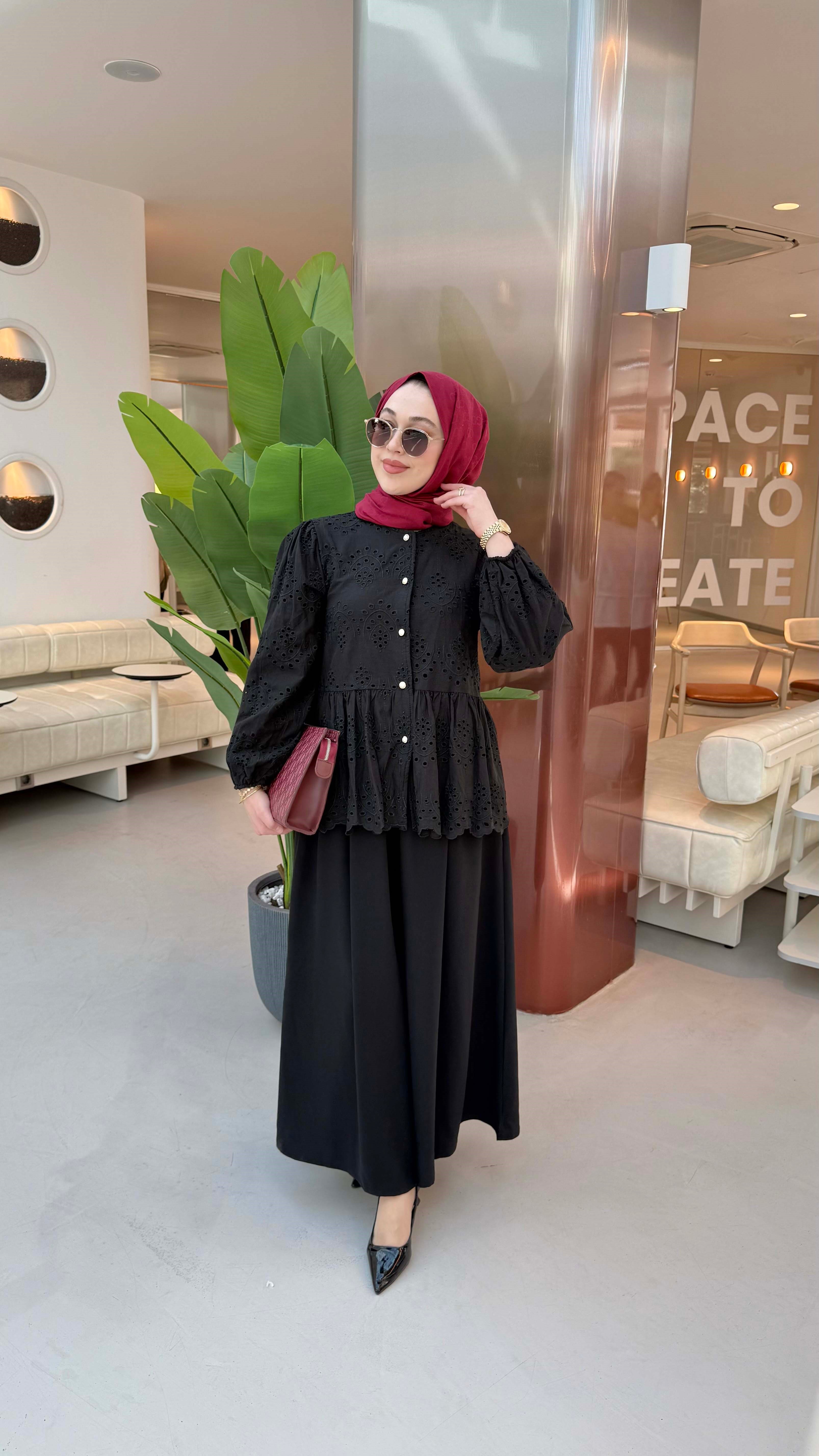 Line Gömlek Siyah 5003