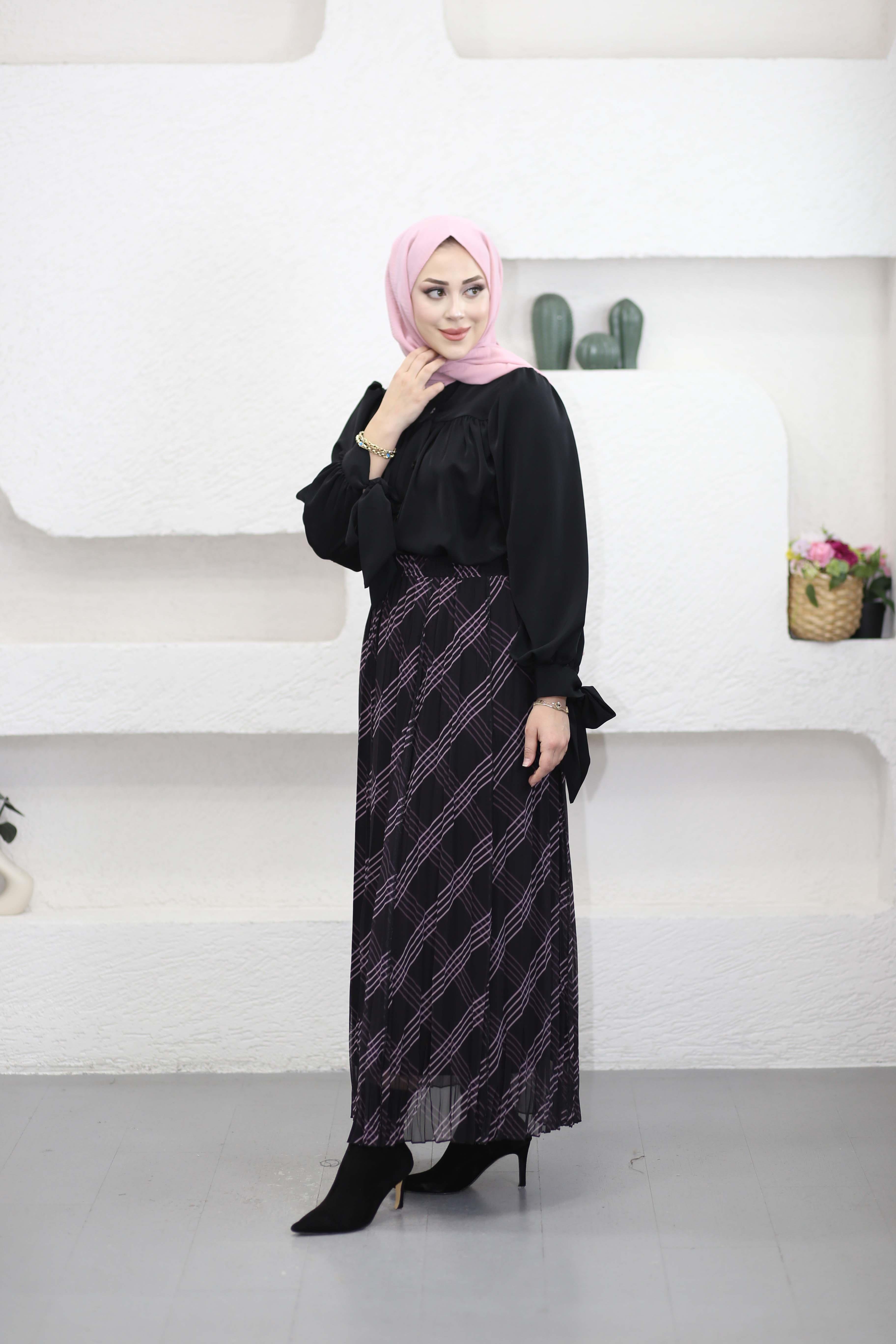 Kolu Bağlamalı Gömlek Siyah 2148