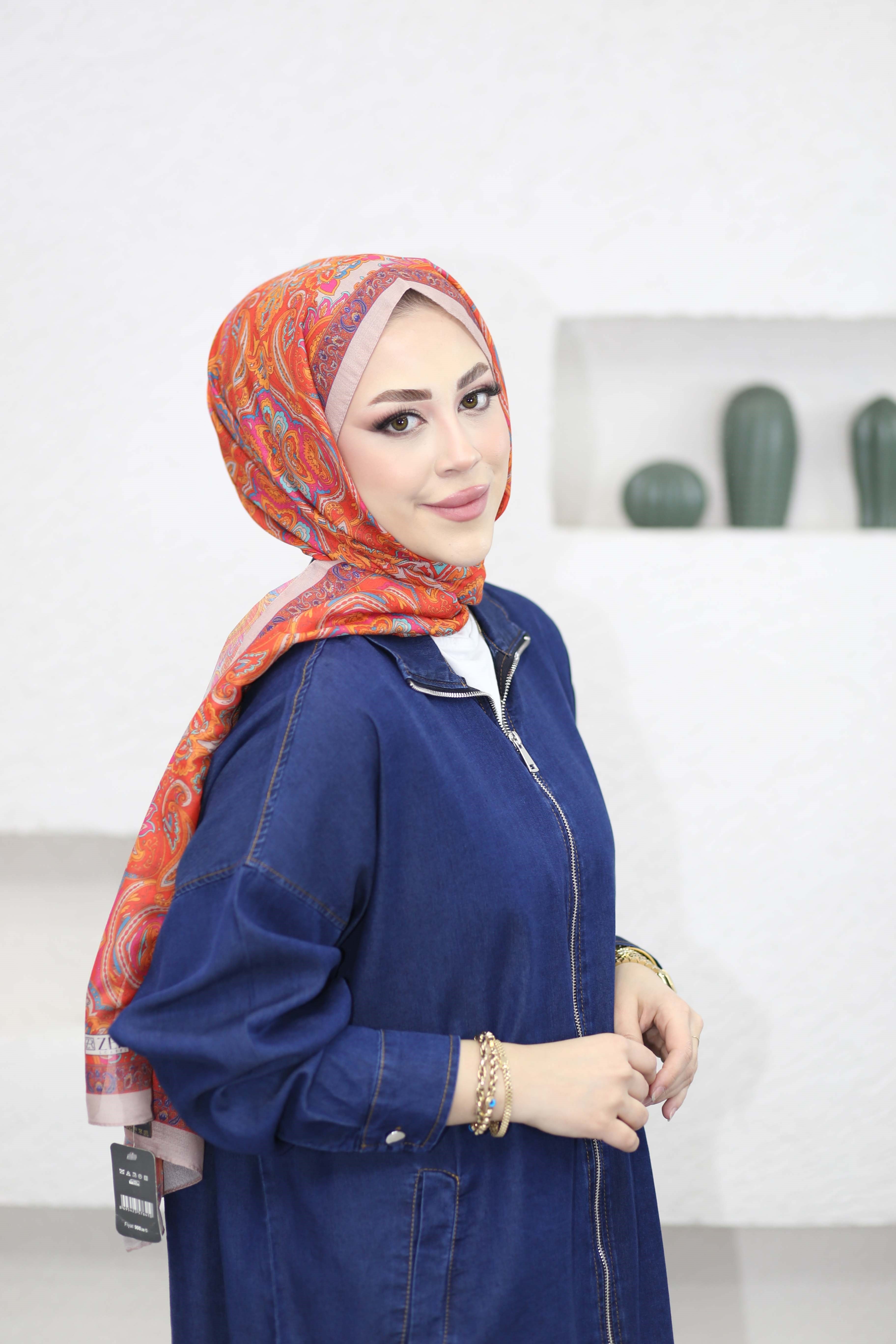 Fermuarlı Tencel Gömlek Koyu Mavi 5647