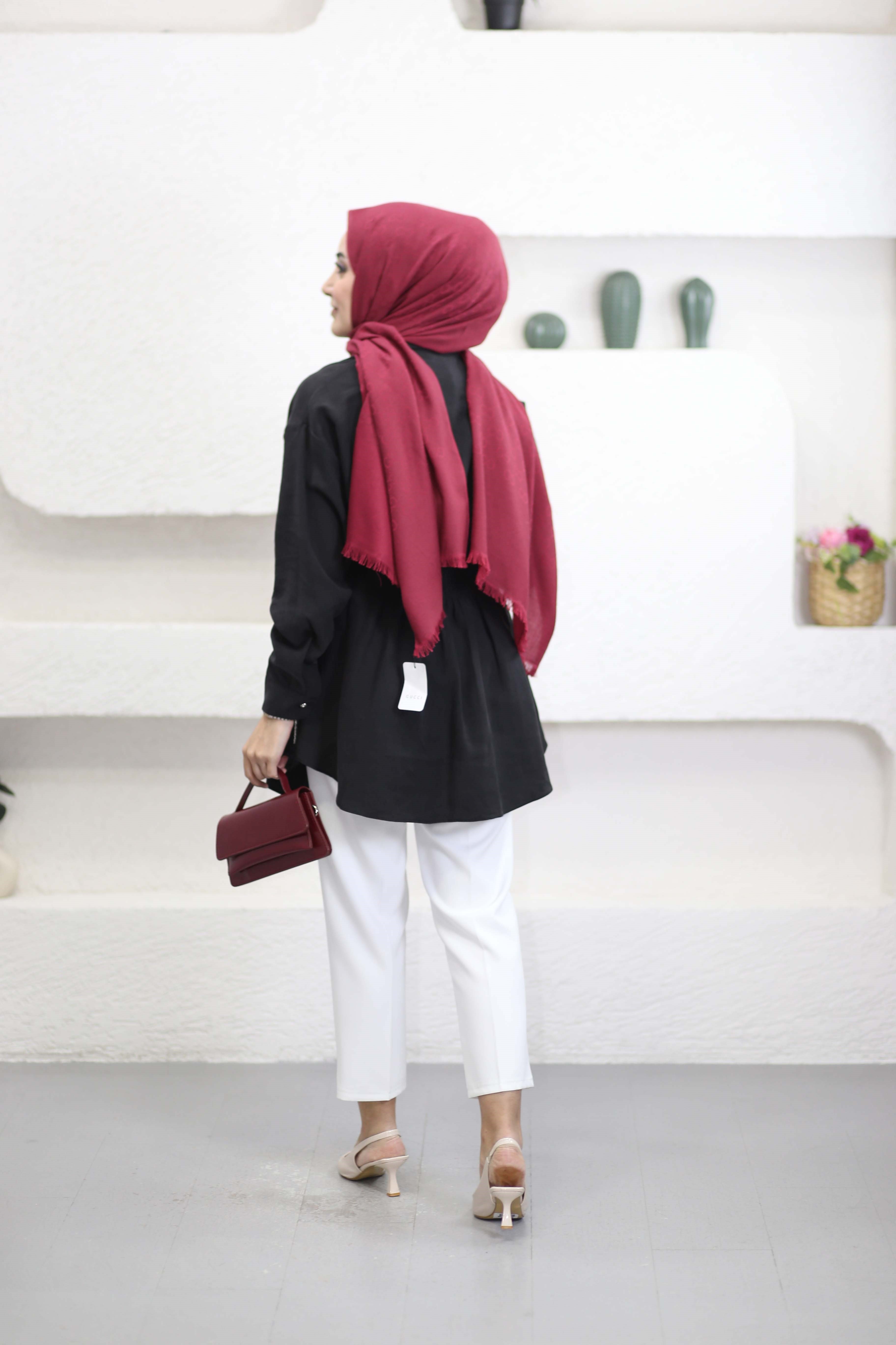 Beli Pensli Twist Gömlek Siyah 2126