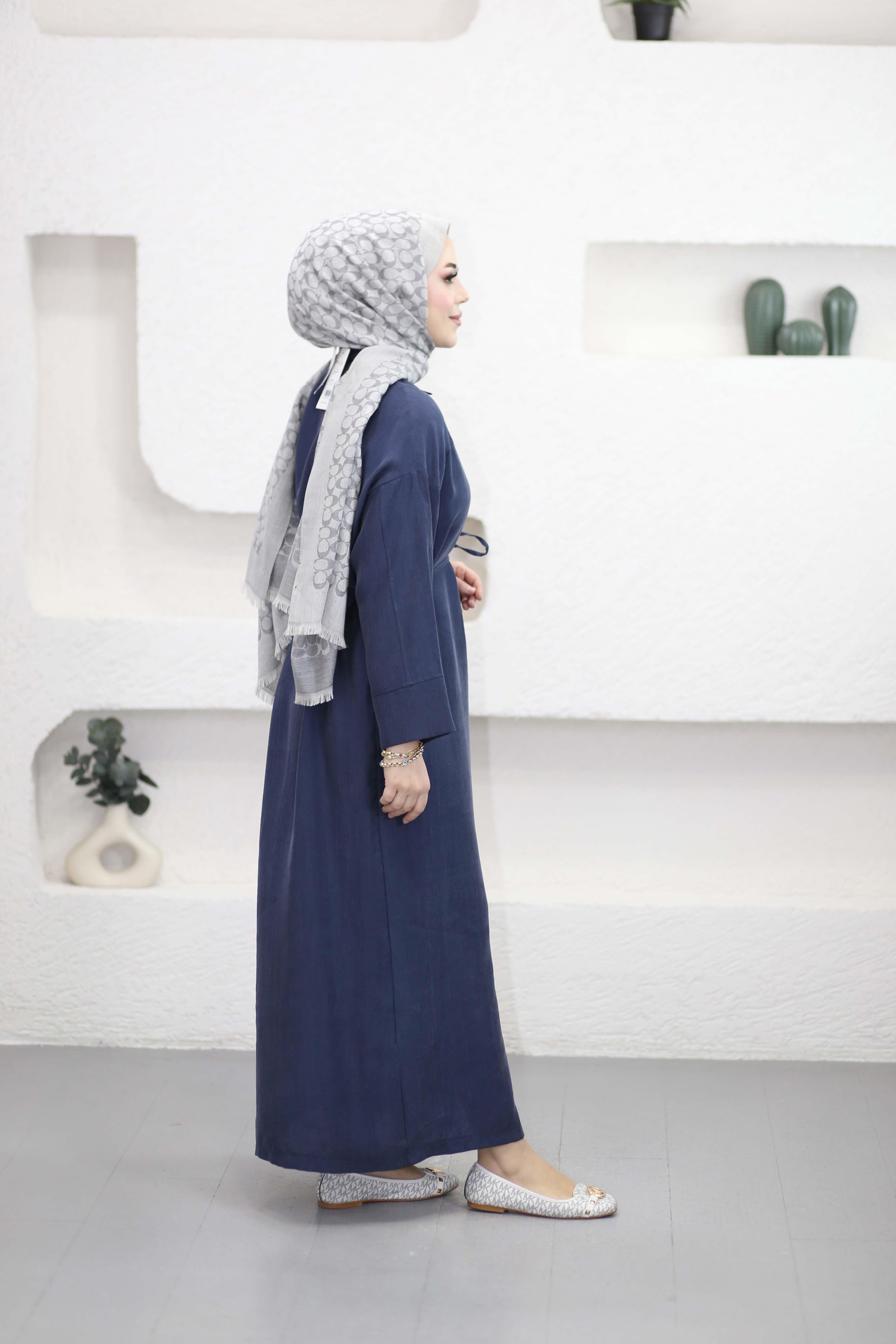 Oversize Tesla Tunik Lacivert 2073