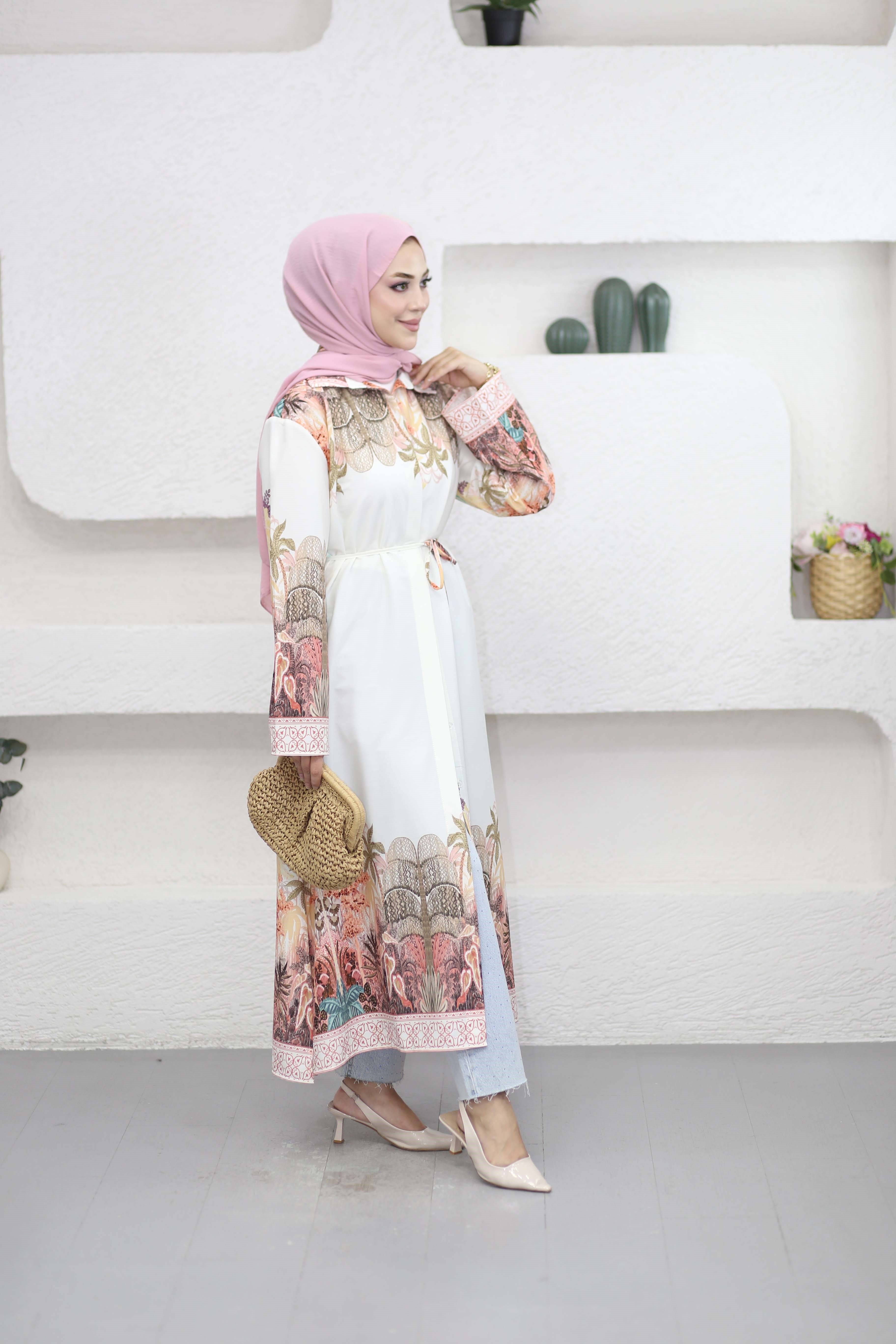 Palmera Tam Boy Tunik Krem 6109