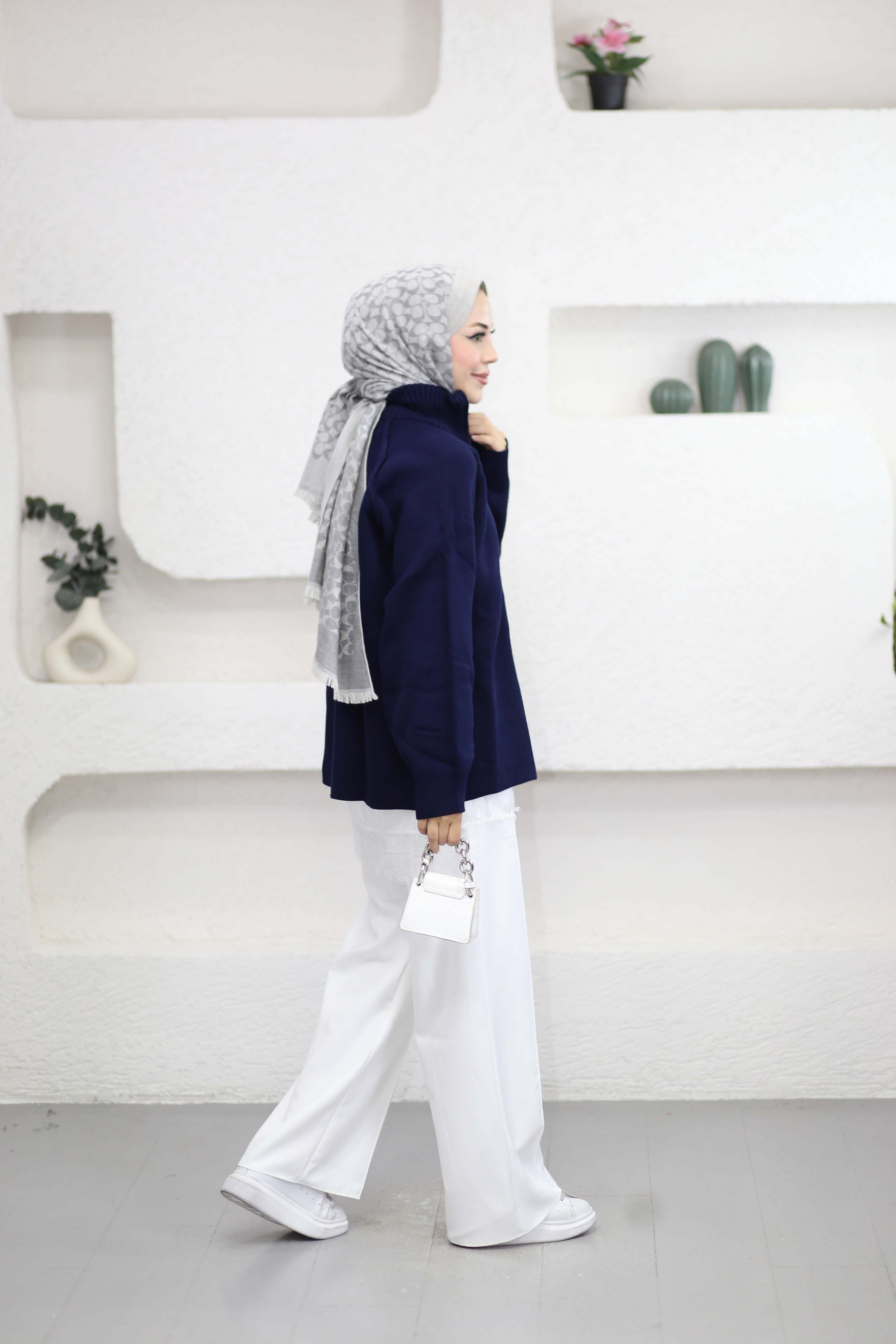 Rosie Fermuarlı Hırka Lacivert 25800