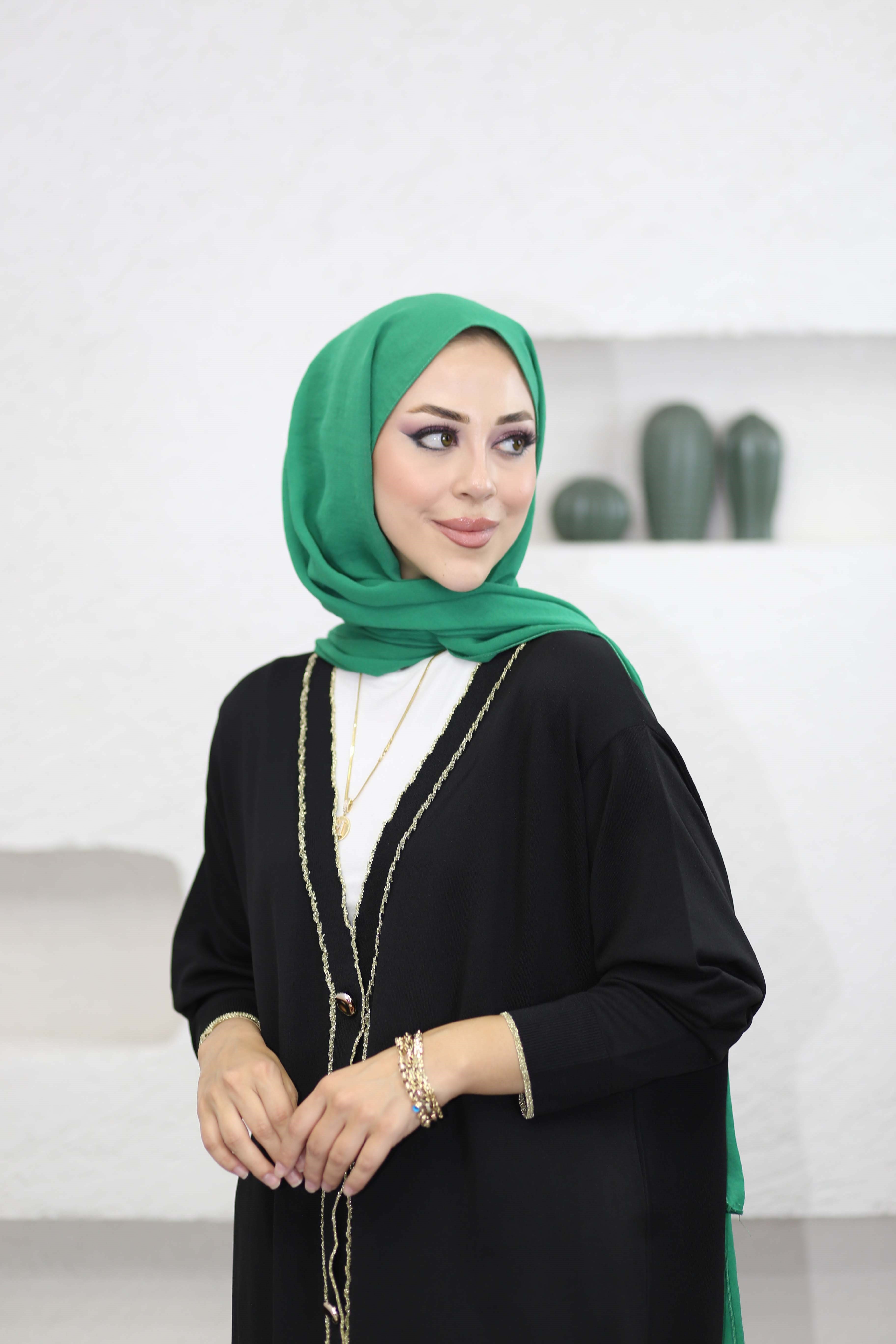 Sim Şeritli Hırka Siyah 44271